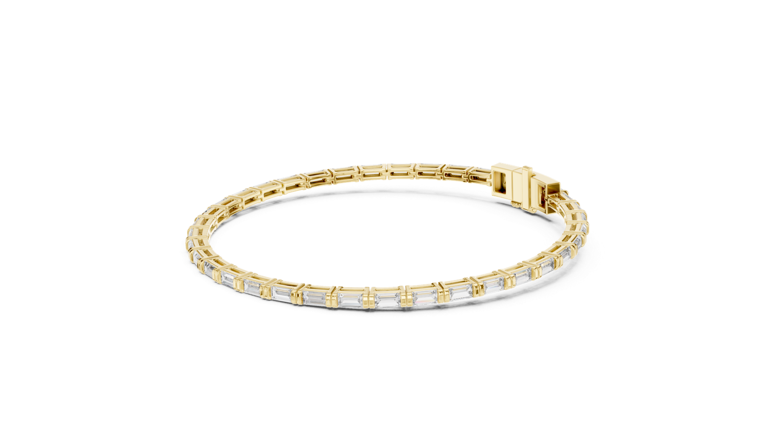 Céleste Baguette Diamond Tennis Bracelet