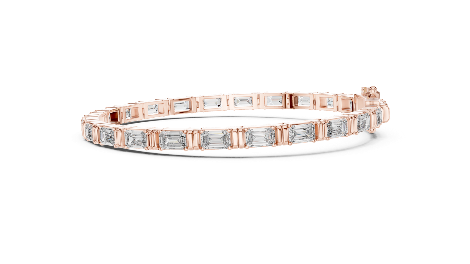 Valentina Emerald Cut Diamond Tennis Bracelet
