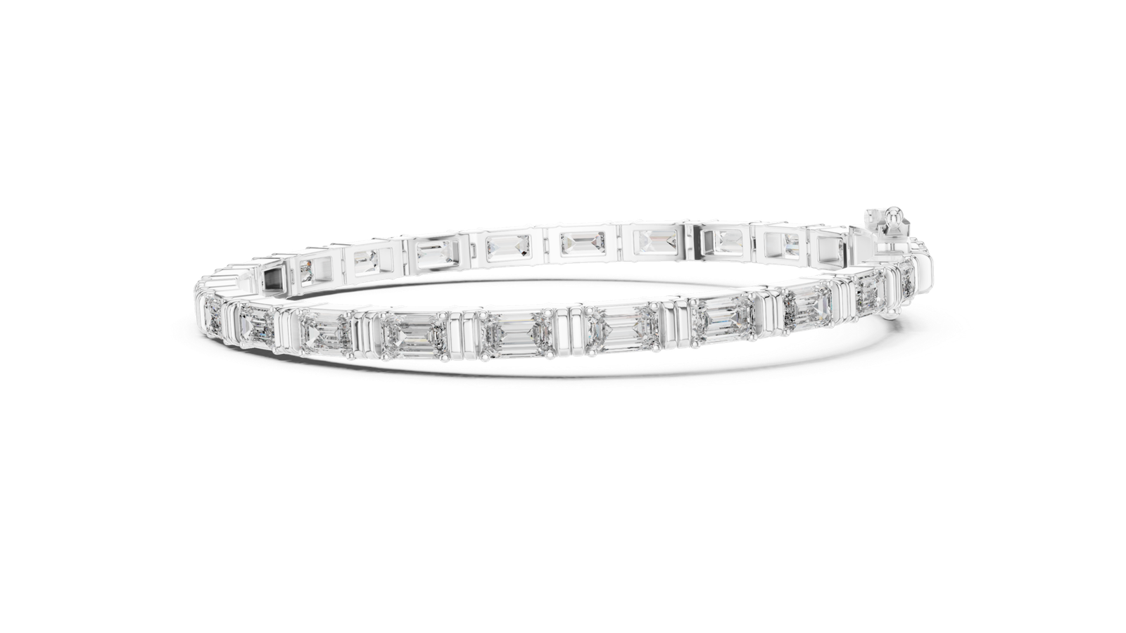 Valentina Emerald Cut Diamond Tennis Bracelet