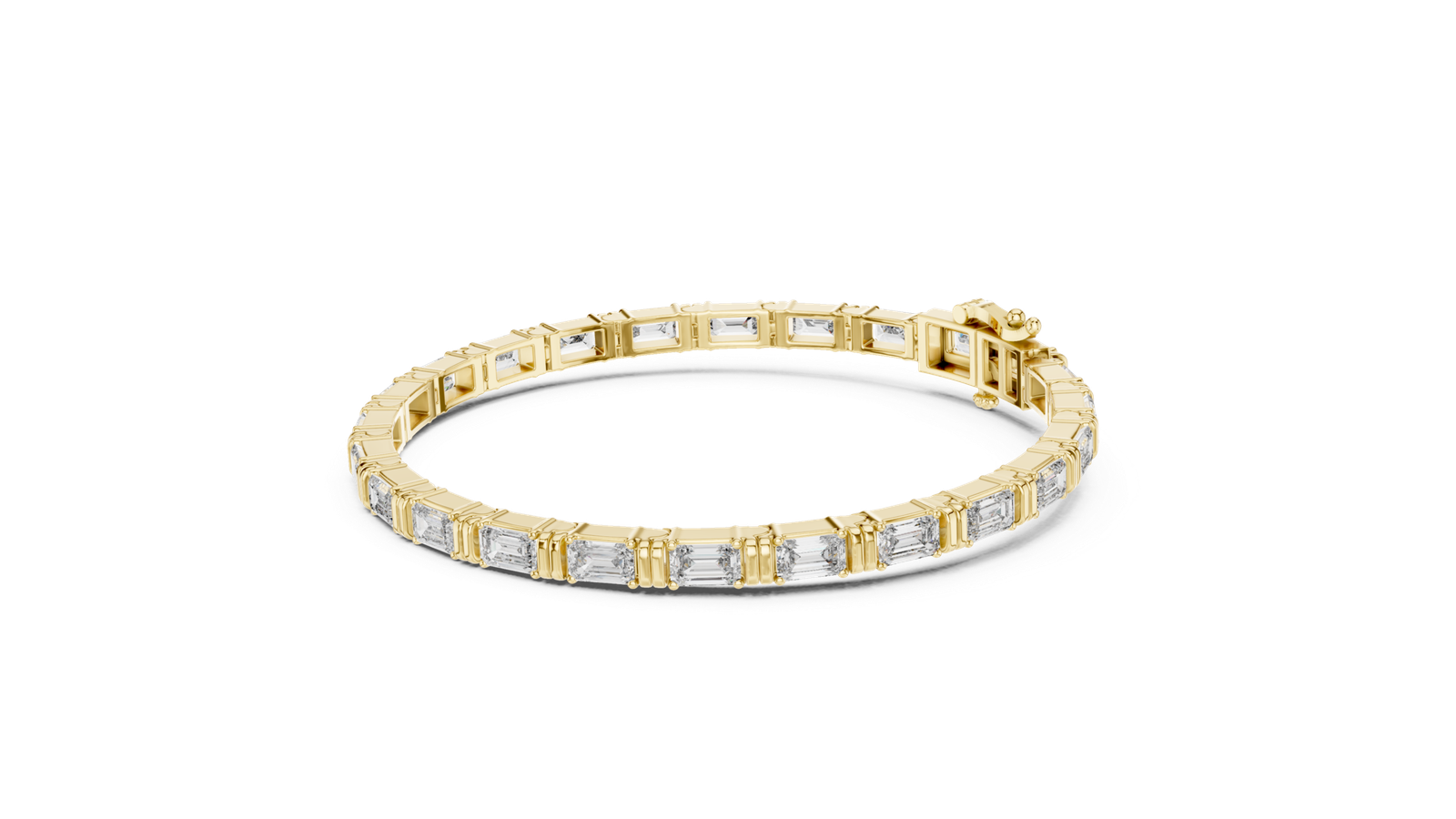 Valentina Emerald Cut Diamond Tennis Bracelet