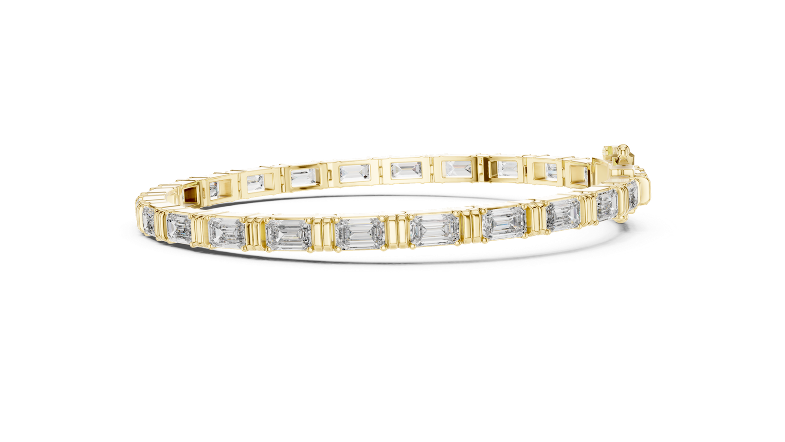 Valentina Emerald Cut Diamond Tennis Bracelet