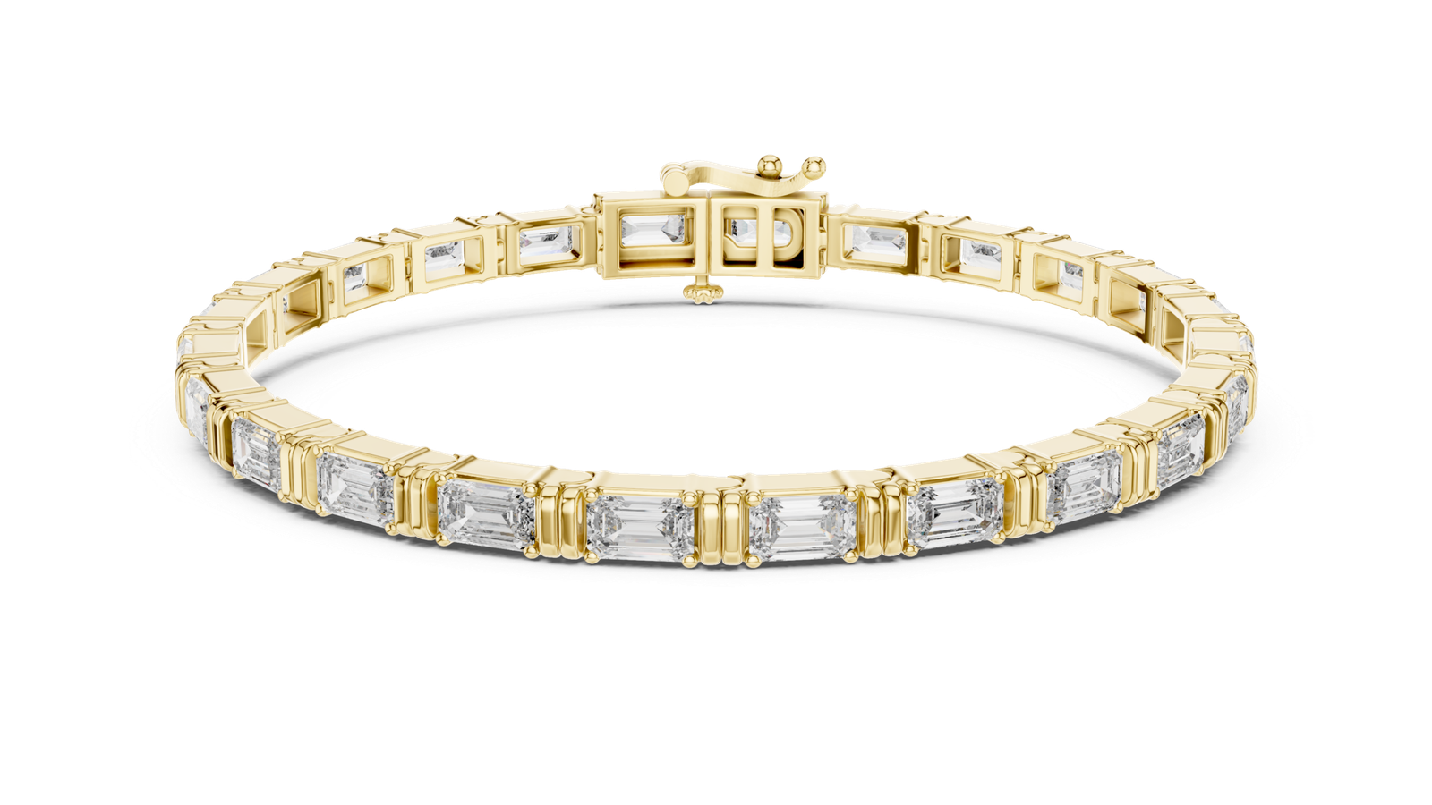 Valentina Emerald Cut Diamond Tennis Bracelet