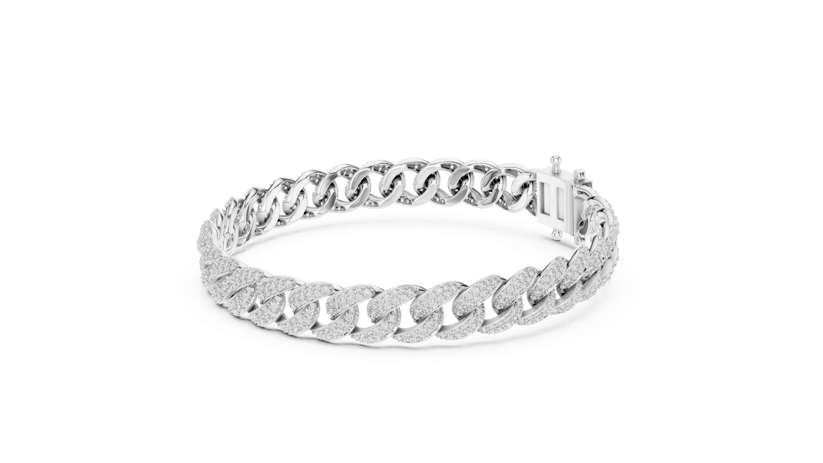 Grand Lumière Cuban Link Pavé Diamond Bracelet