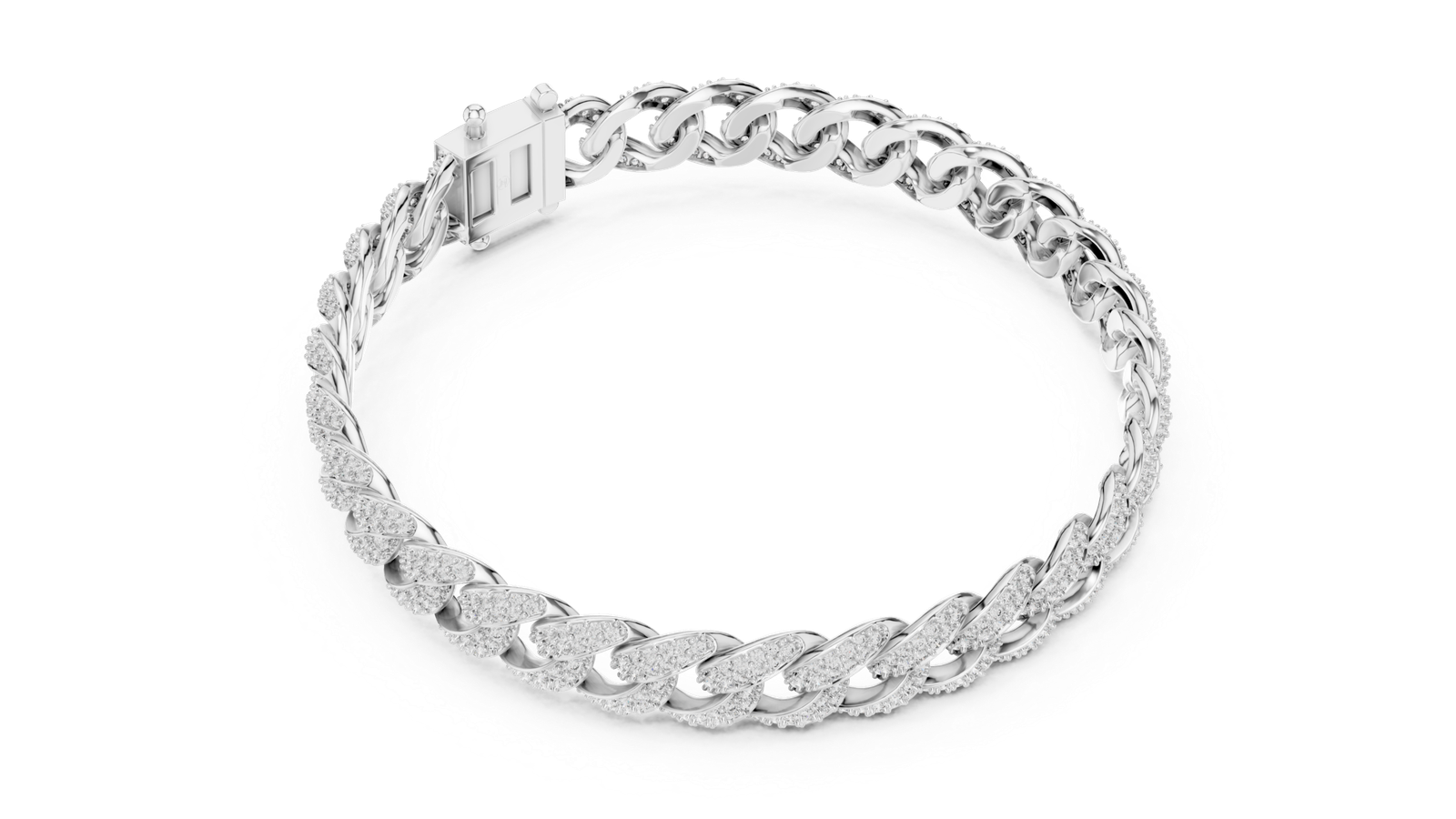 Grand Lumière Cuban Link Pavé Diamond Bracelet