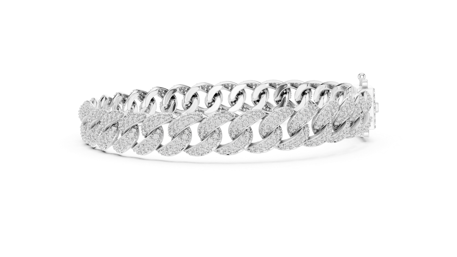 Grand Lumière Cuban Link Pavé Diamond Bracelet