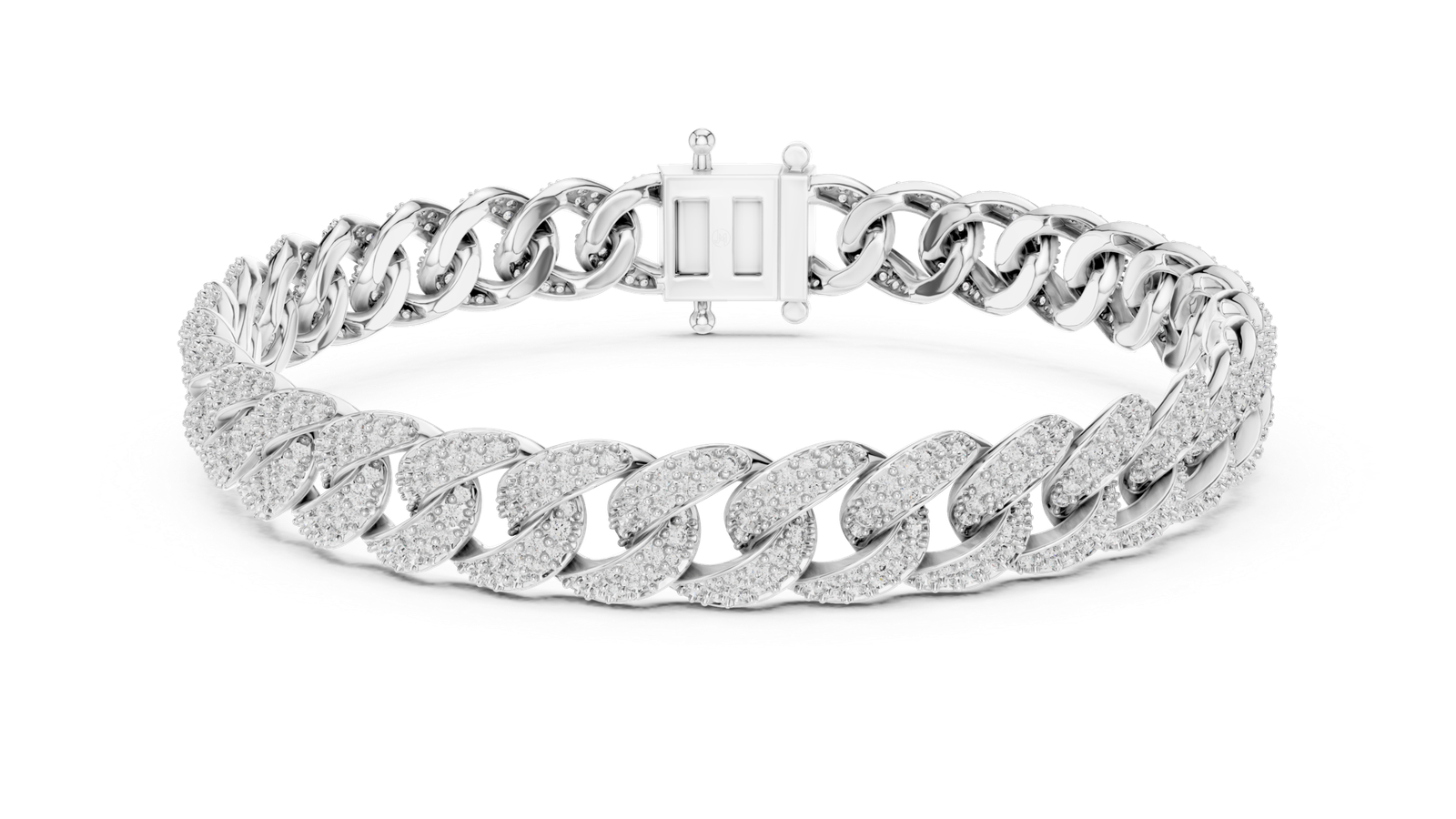 Grand Lumière Cuban Link Pavé Diamond Bracelet