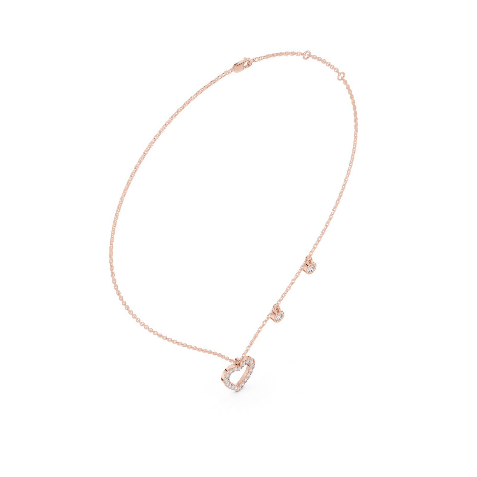 Celestial Heart Diamond Pendant Necklace