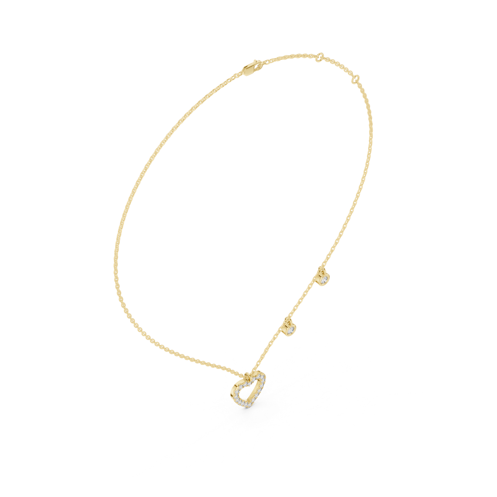 Celestial Heart Diamond Pendant Necklace