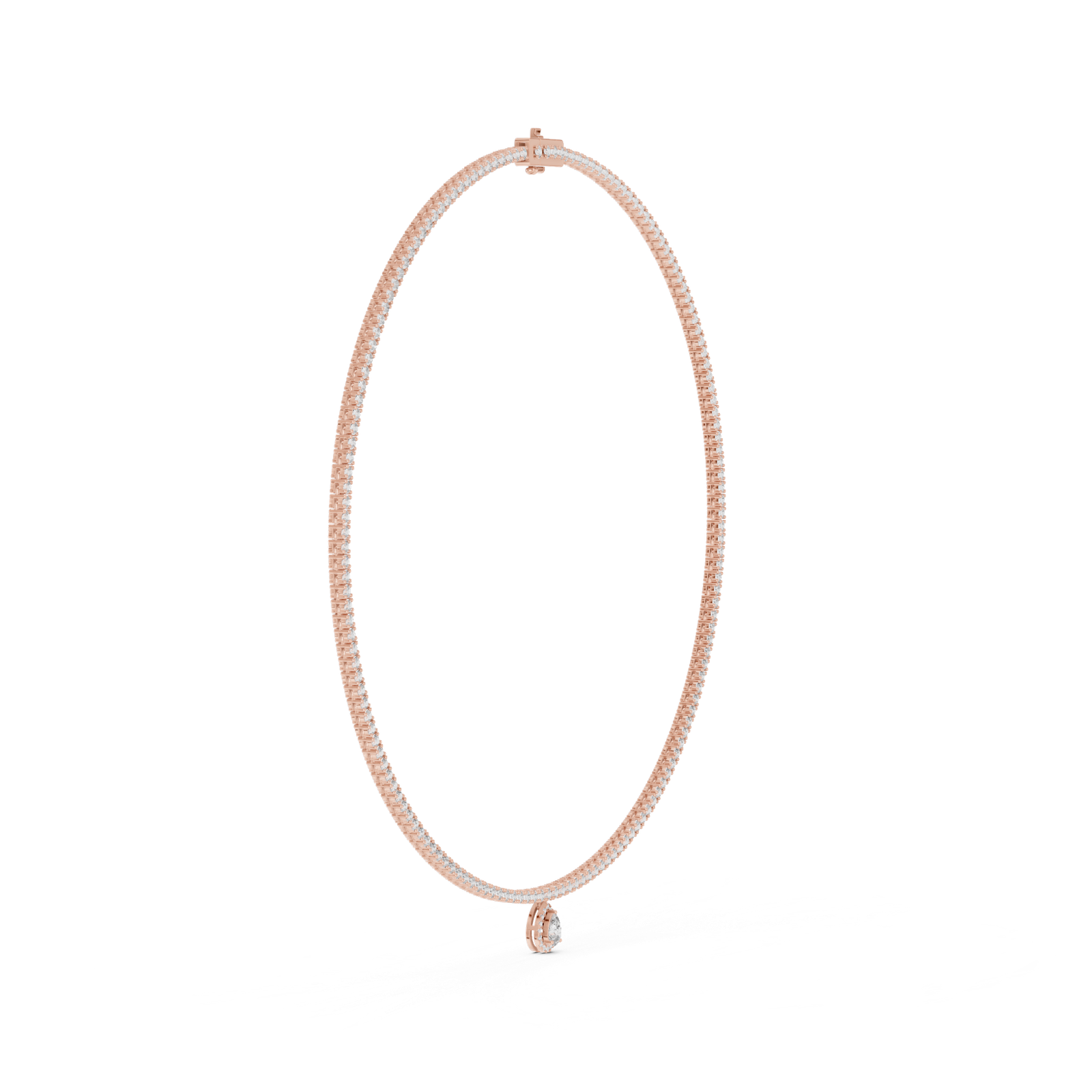 Royal Pear Diamond Tennis Necklace