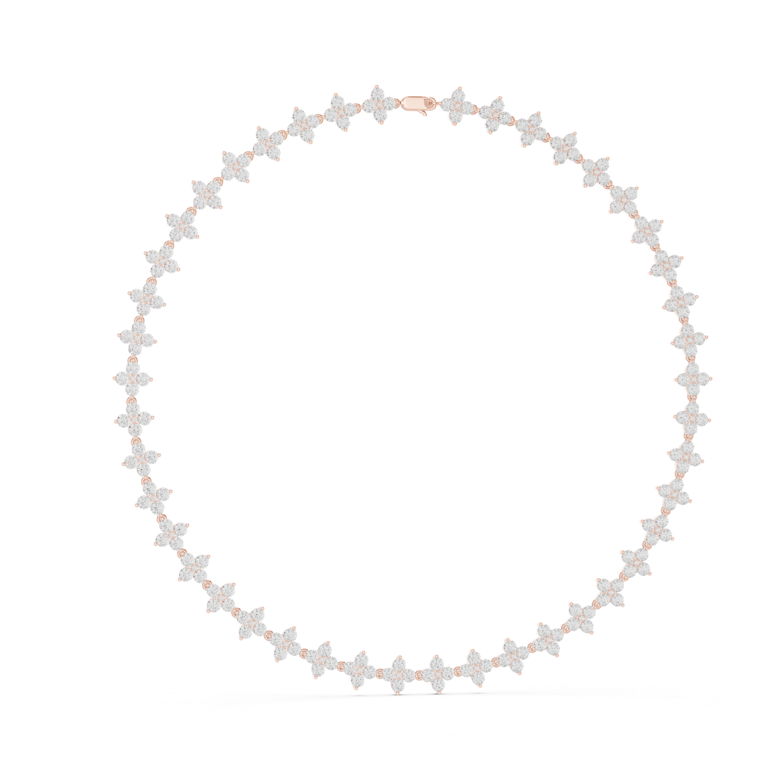 Luxe Round Diamond Tennis Necklace