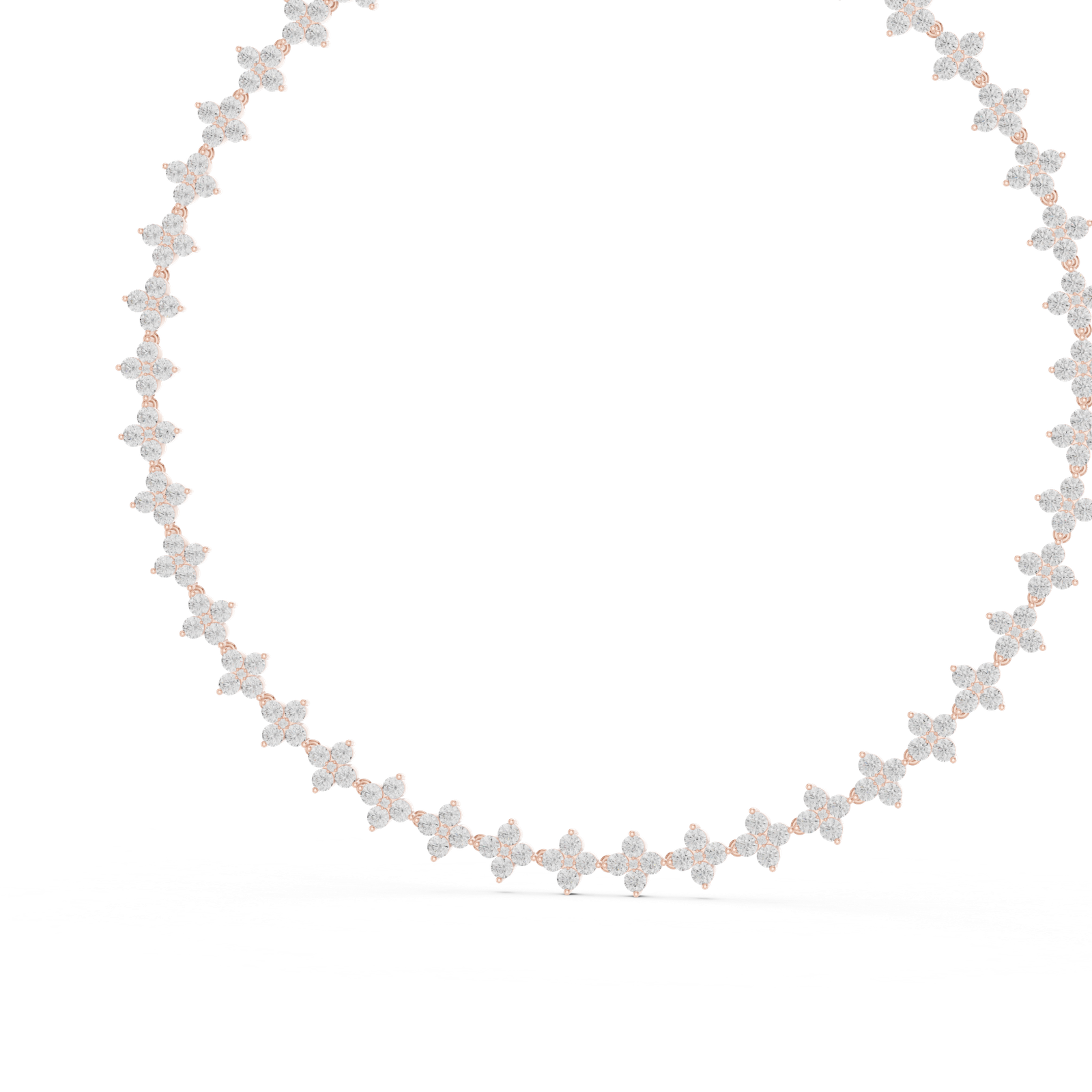 Luxe Round Diamond Tennis Necklace
