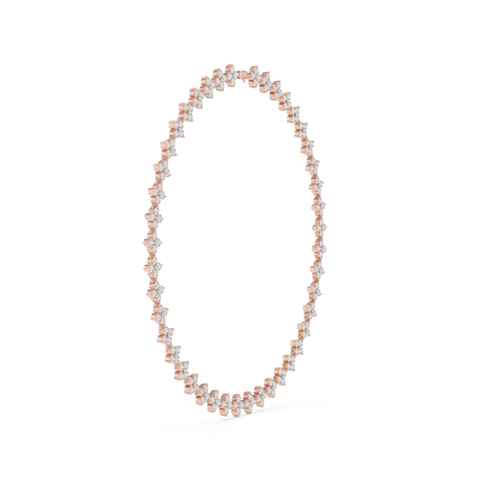 Luxe Round Diamond Tennis Necklace