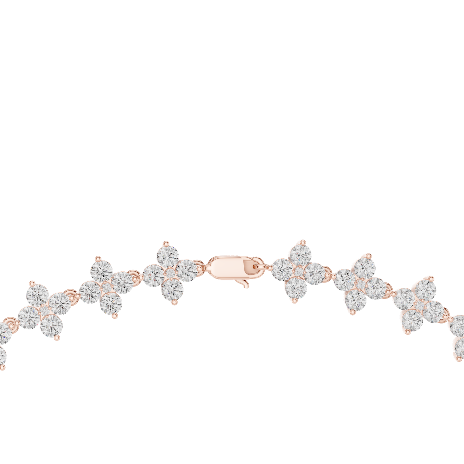 Luxe Round Diamond Tennis Necklace