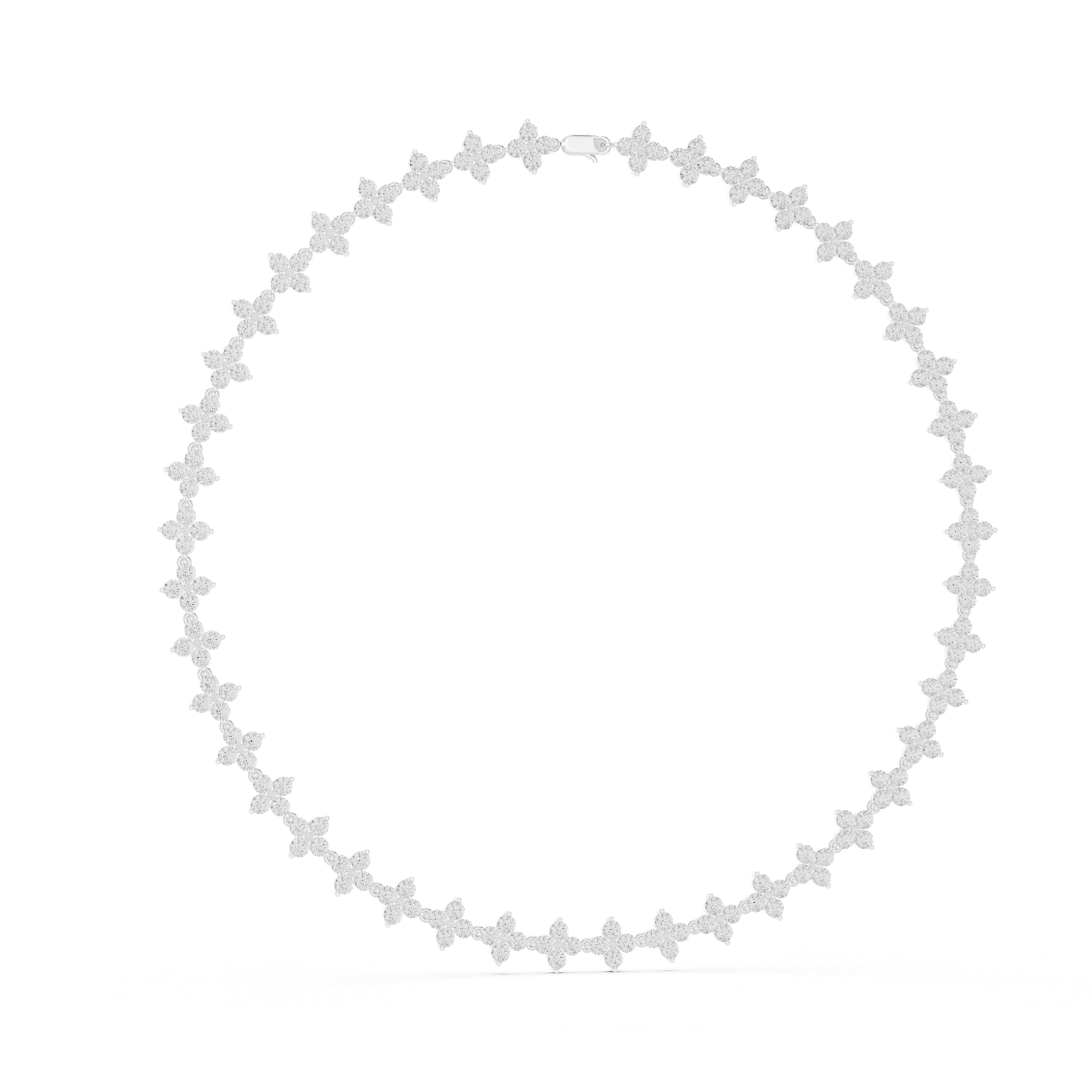 Luxe Round Diamond Tennis Necklace