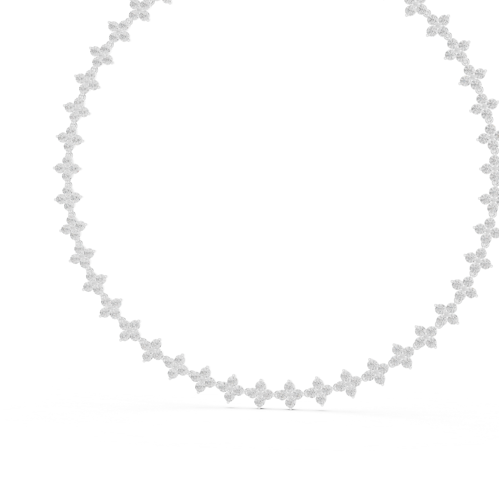 Luxe Round Diamond Tennis Necklace