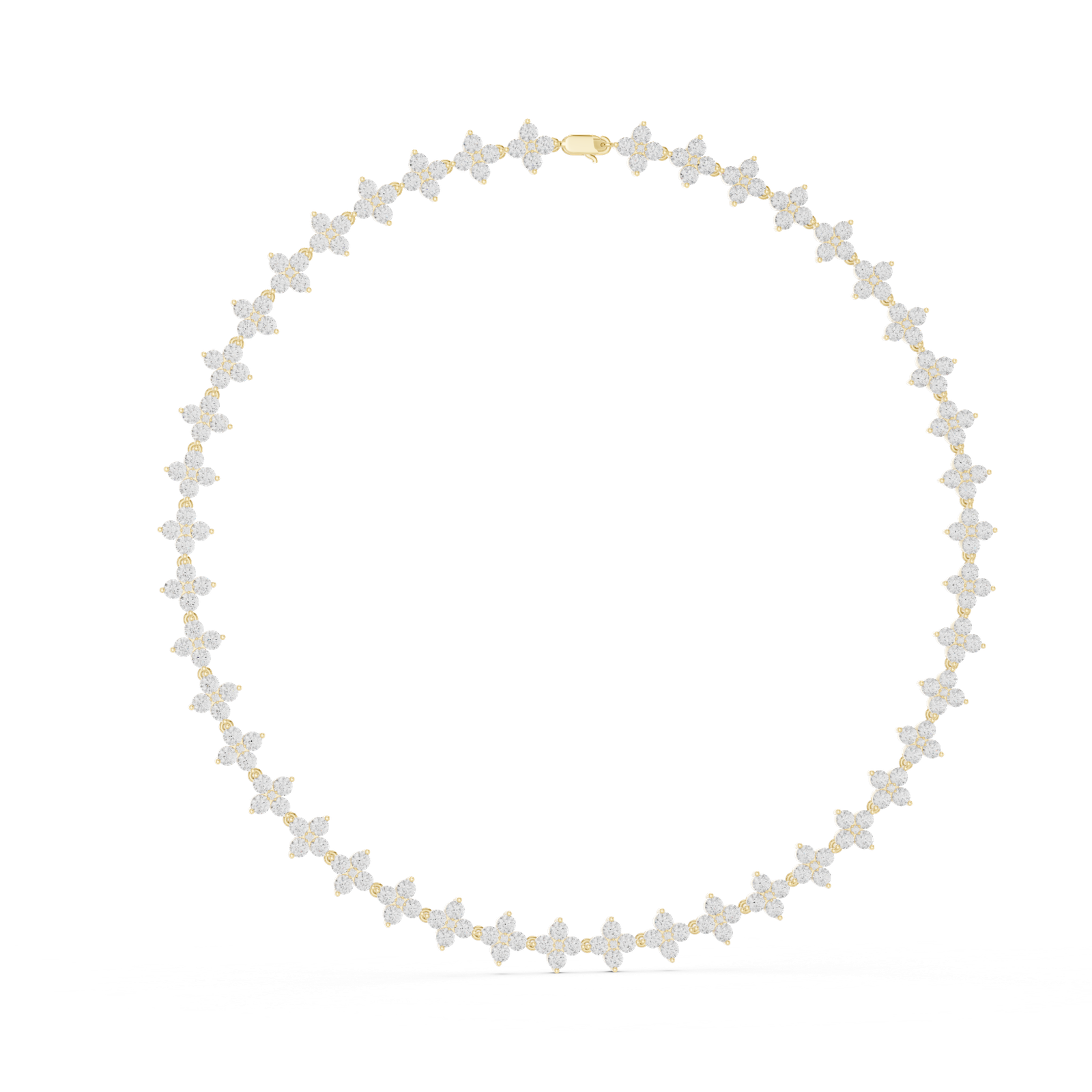 Luxe Round Diamond Tennis Necklace