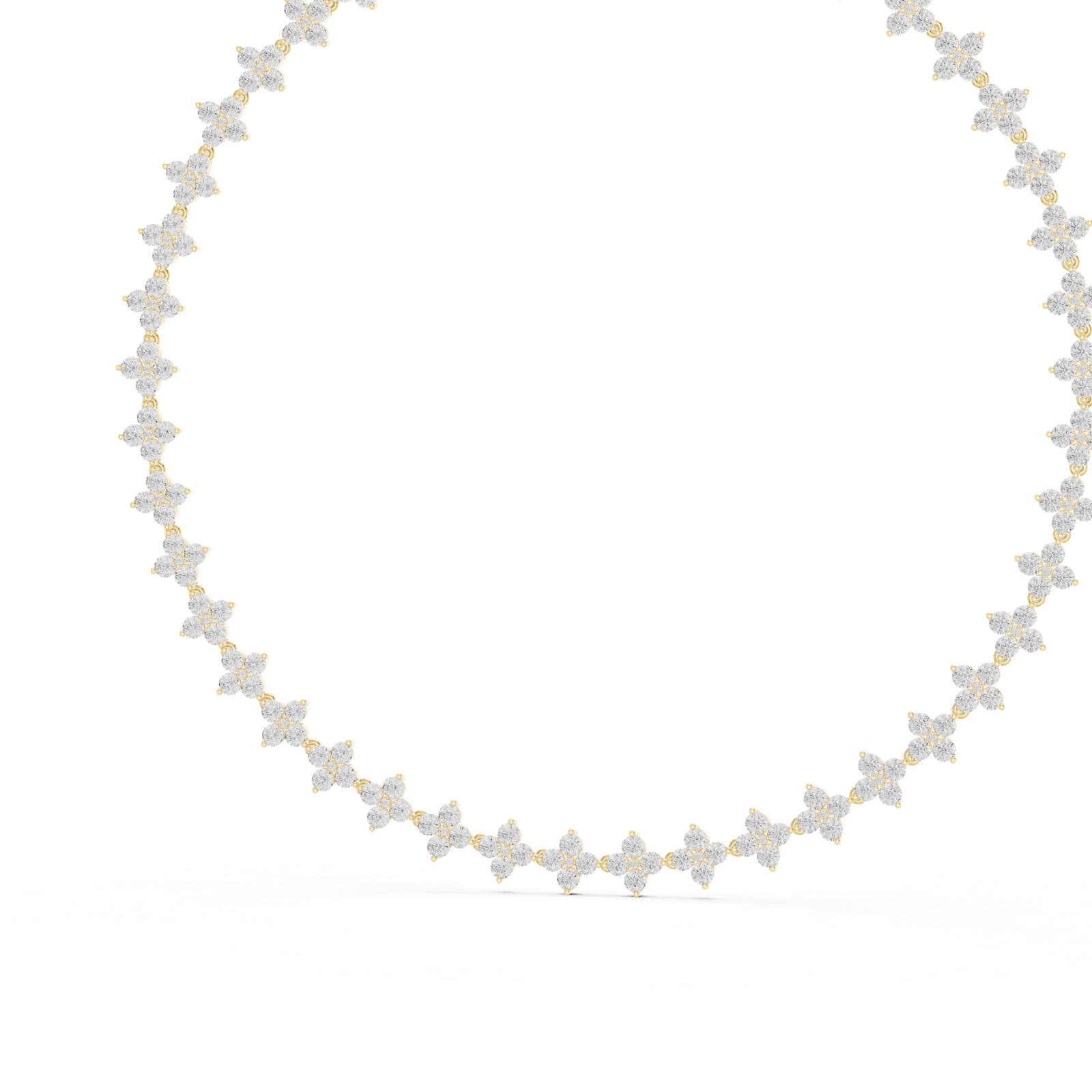 Luxe Round Diamond Tennis Necklace