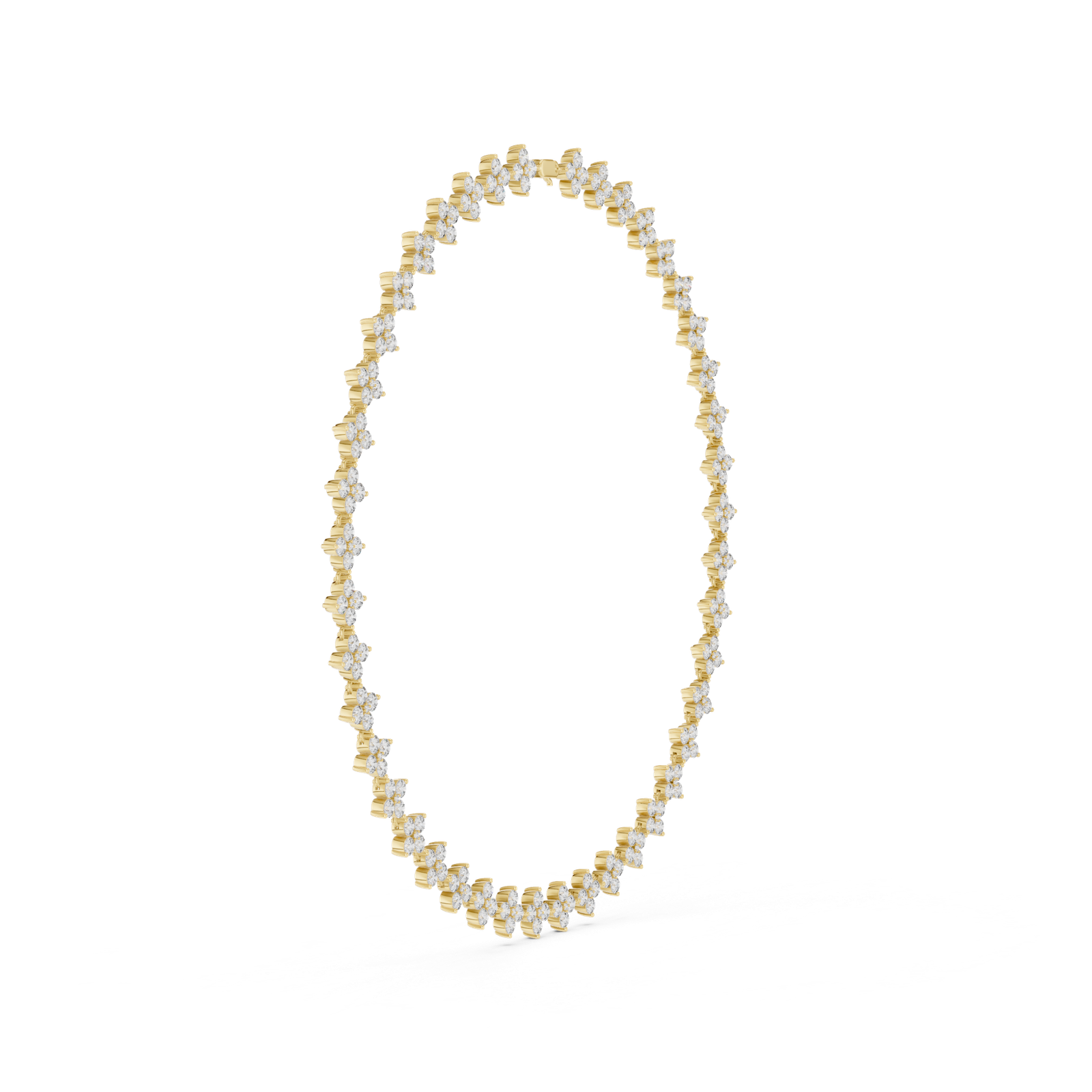 Luxe Round Diamond Tennis Necklace