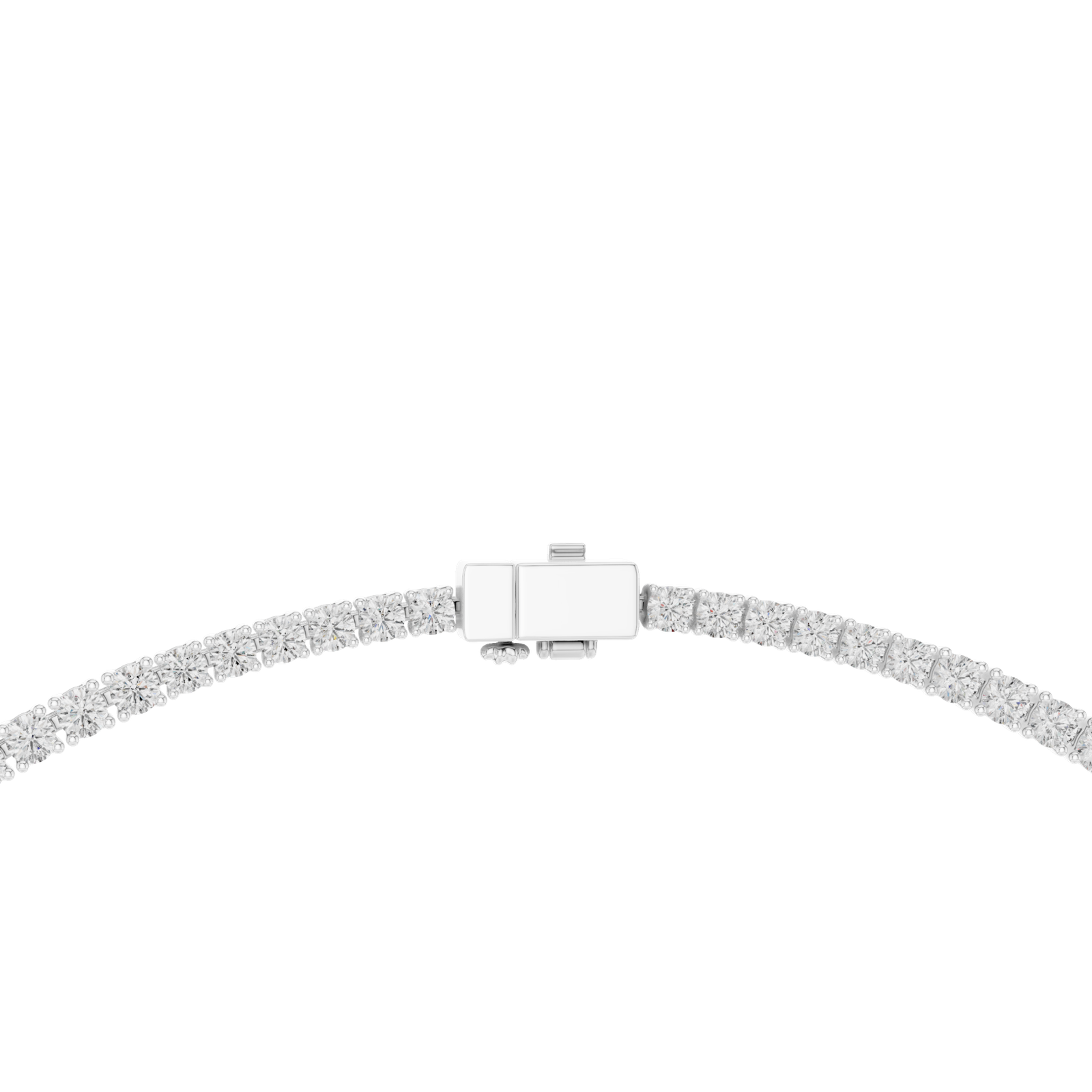 Aurora Oval Diamond Tennis Necklace