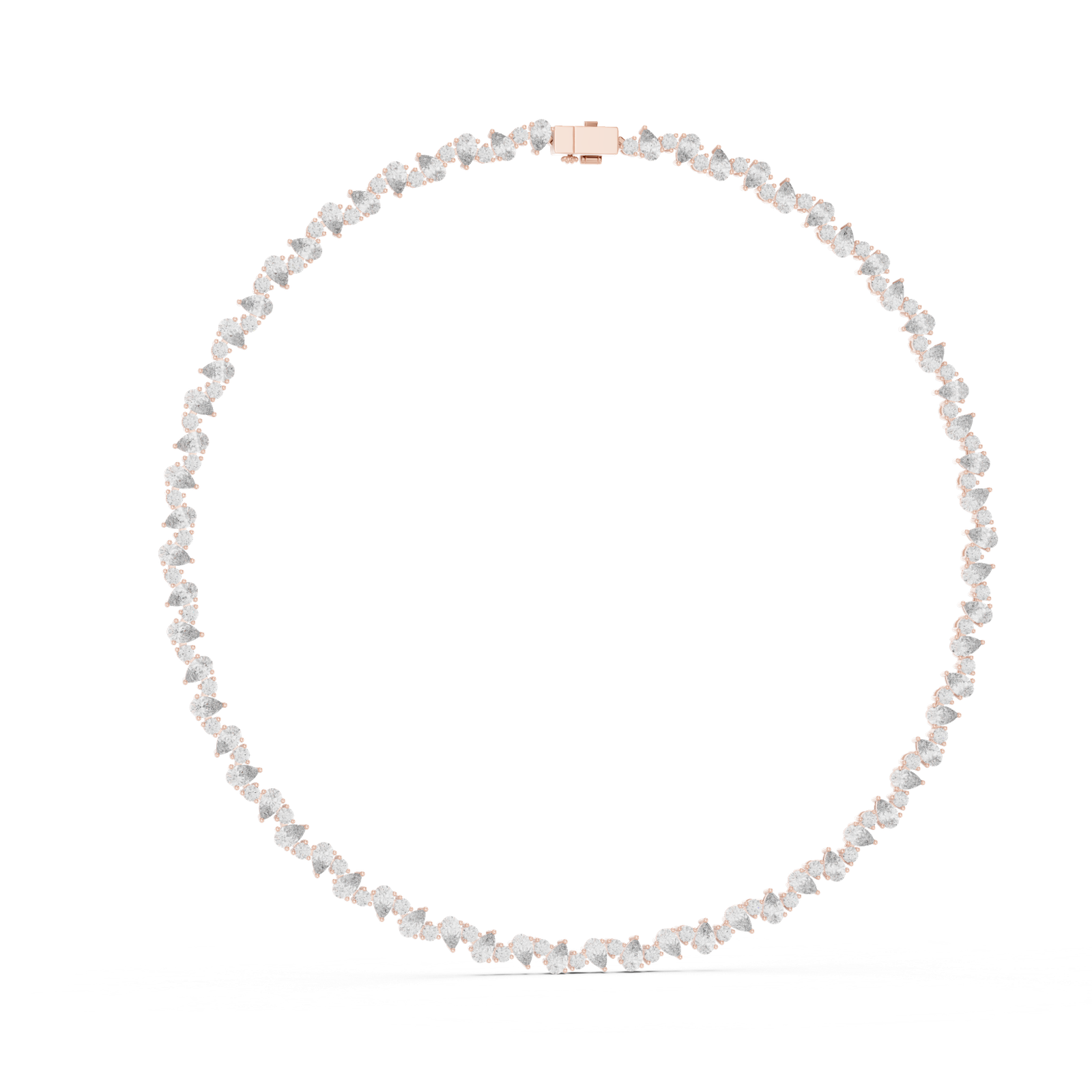 Signature Pear Diamond Tennis Necklace