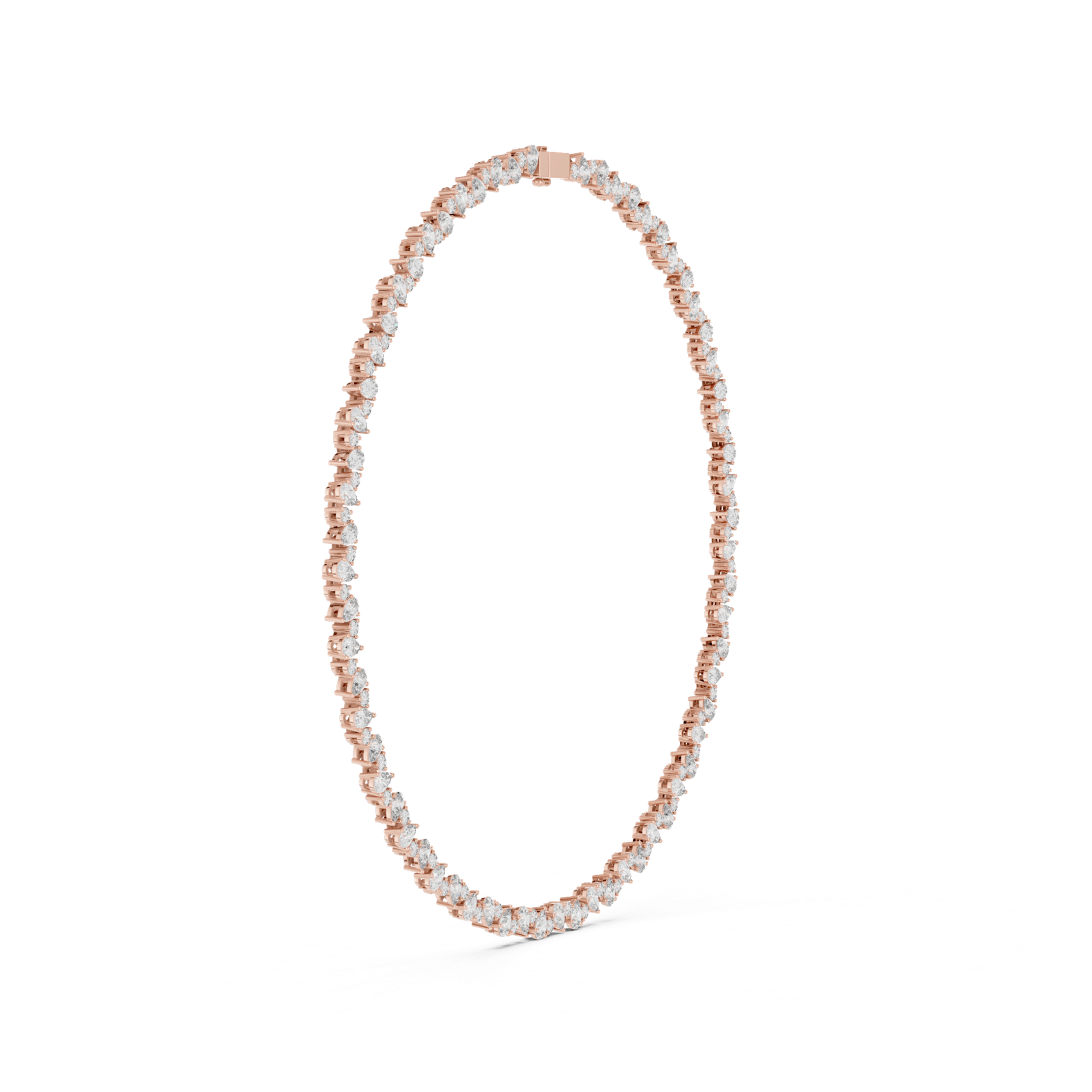 Signature Pear Diamond Tennis Necklace