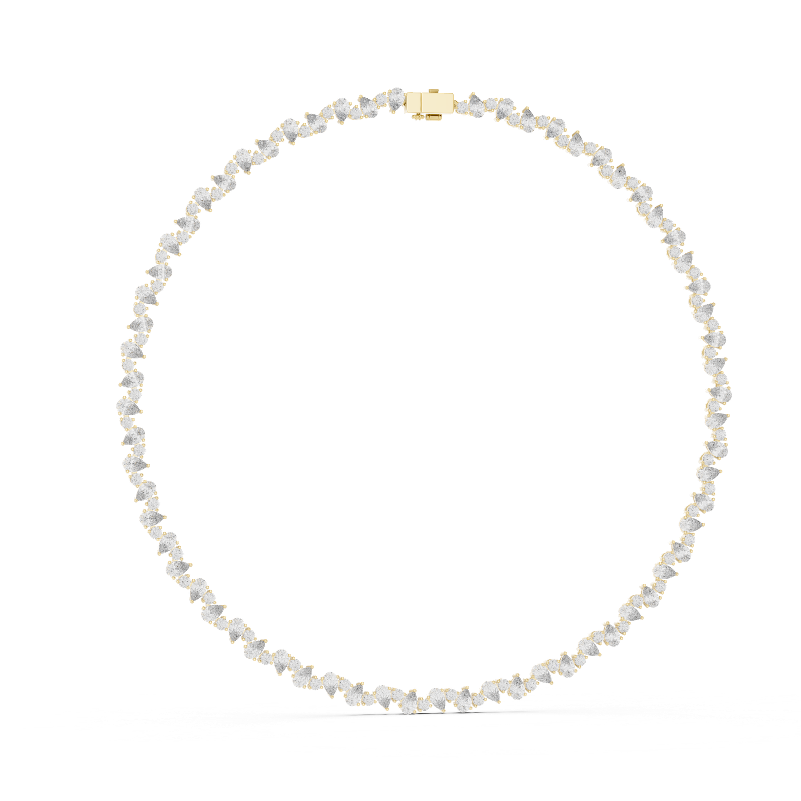 Signature Pear Diamond Tennis Necklace