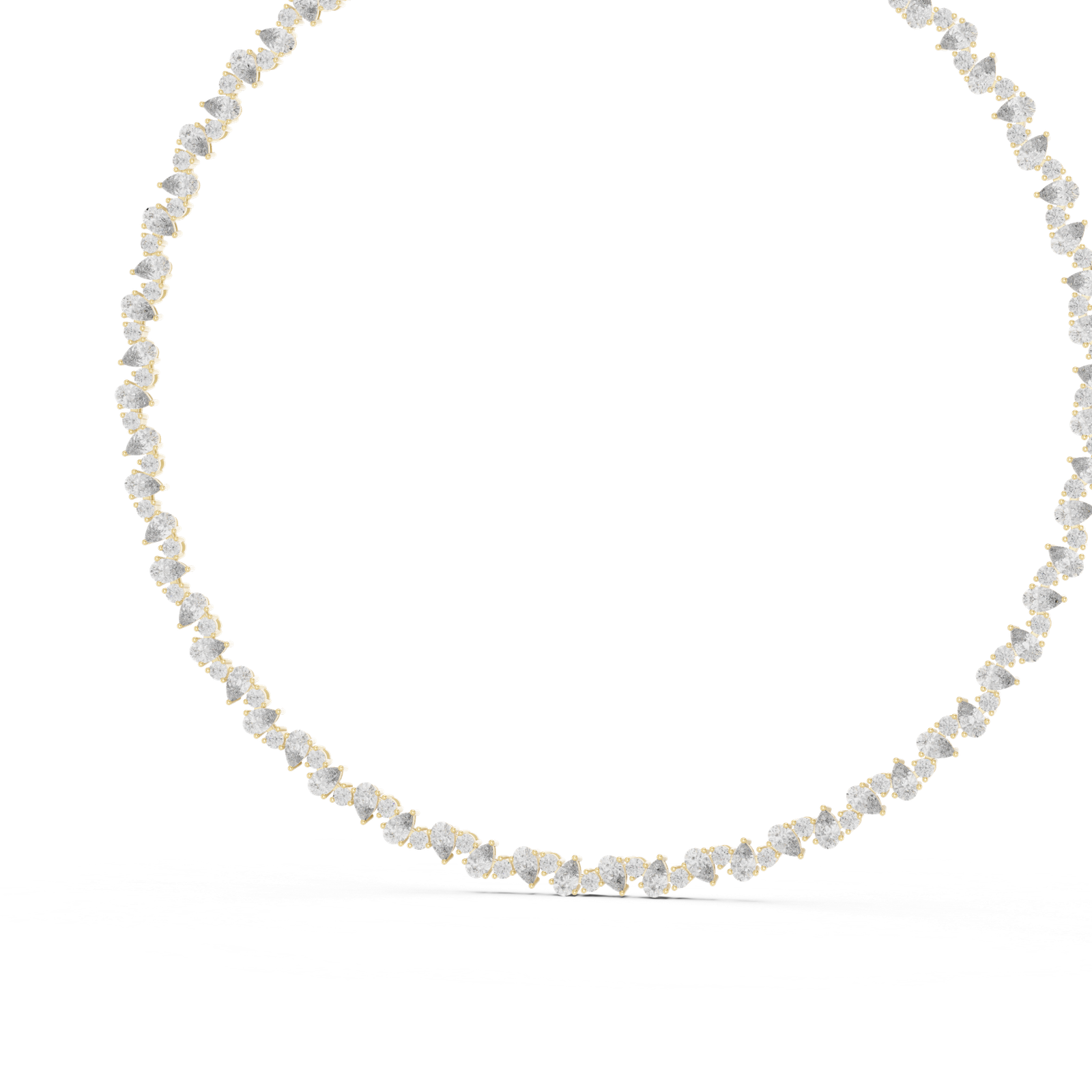 Signature Pear Diamond Tennis Necklace