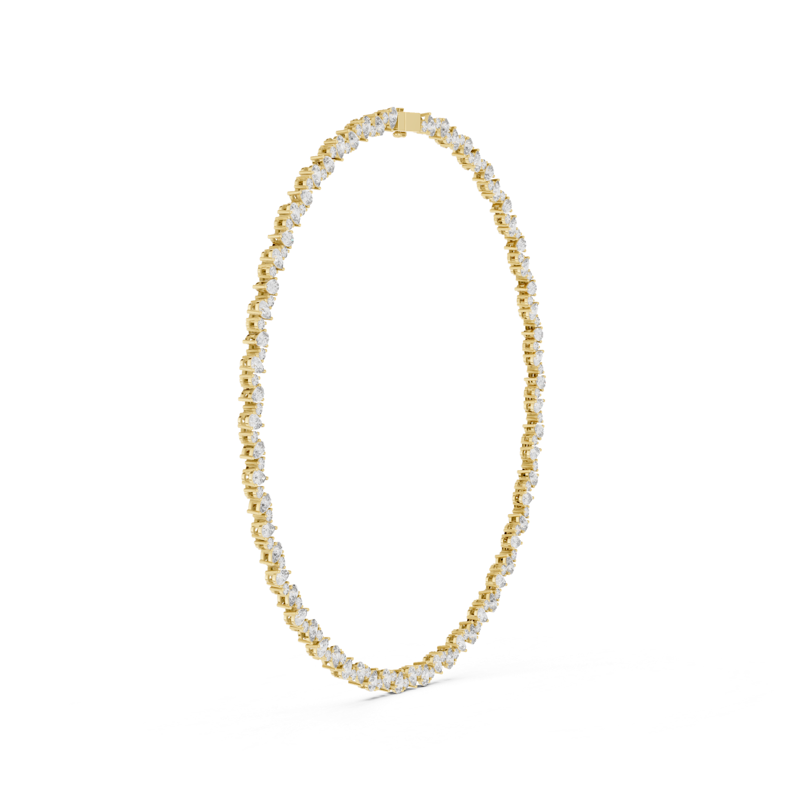 Signature Pear Diamond Tennis Necklace