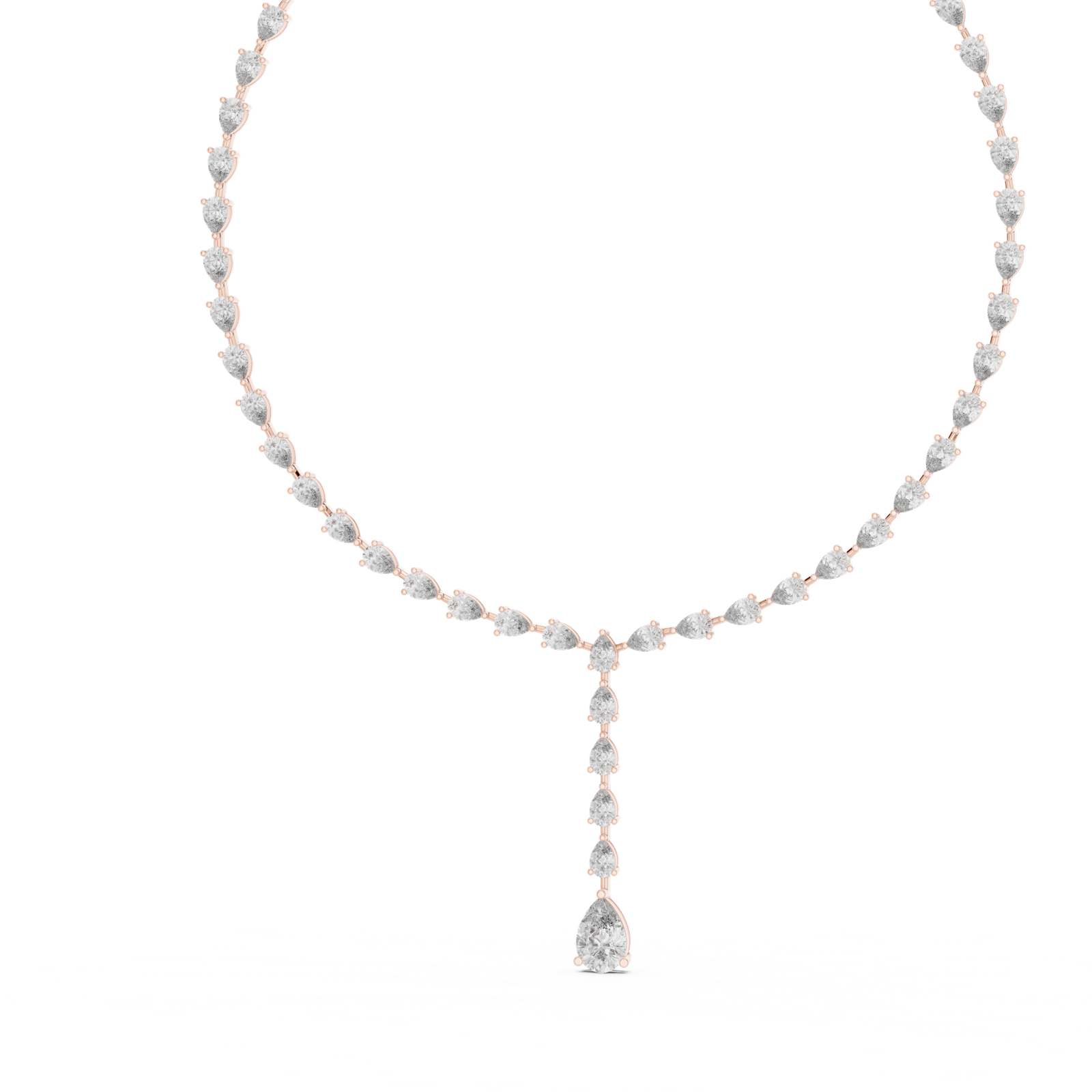 Celestial Pear Drop Diamond Necklace