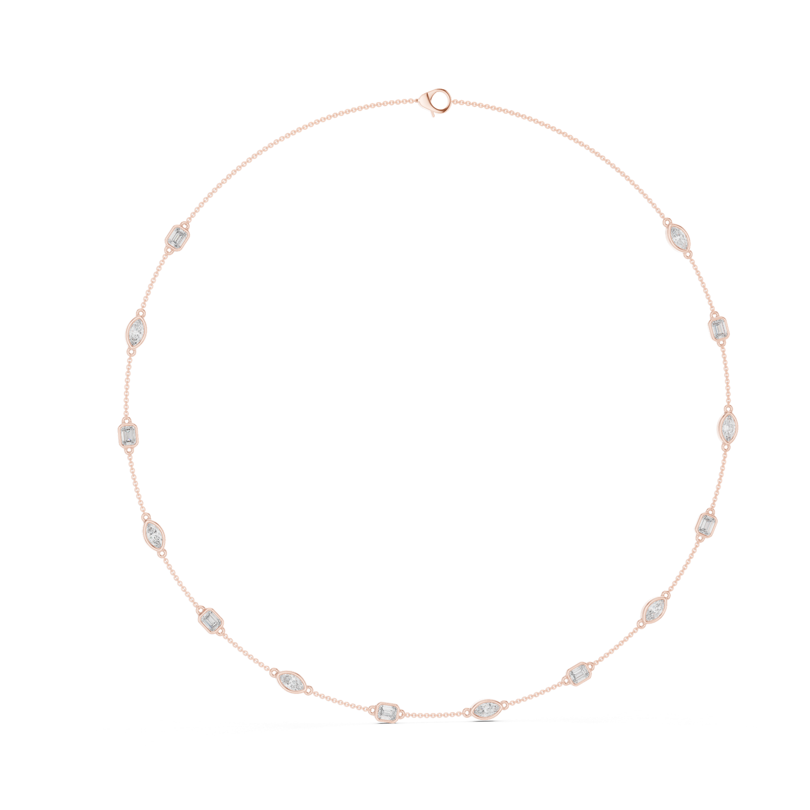 Infinity Diamond Station Necklace