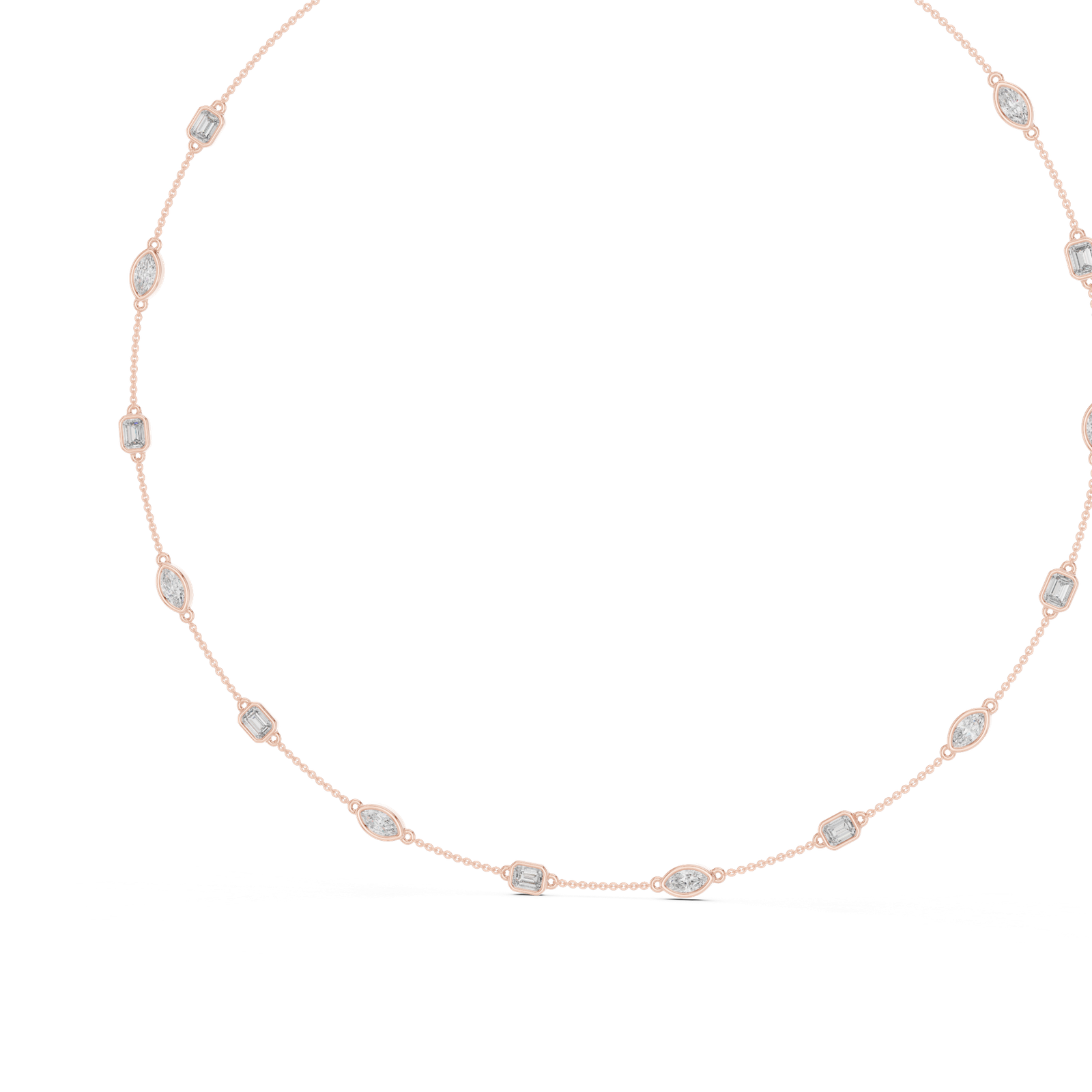 Infinity Diamond Station Necklace