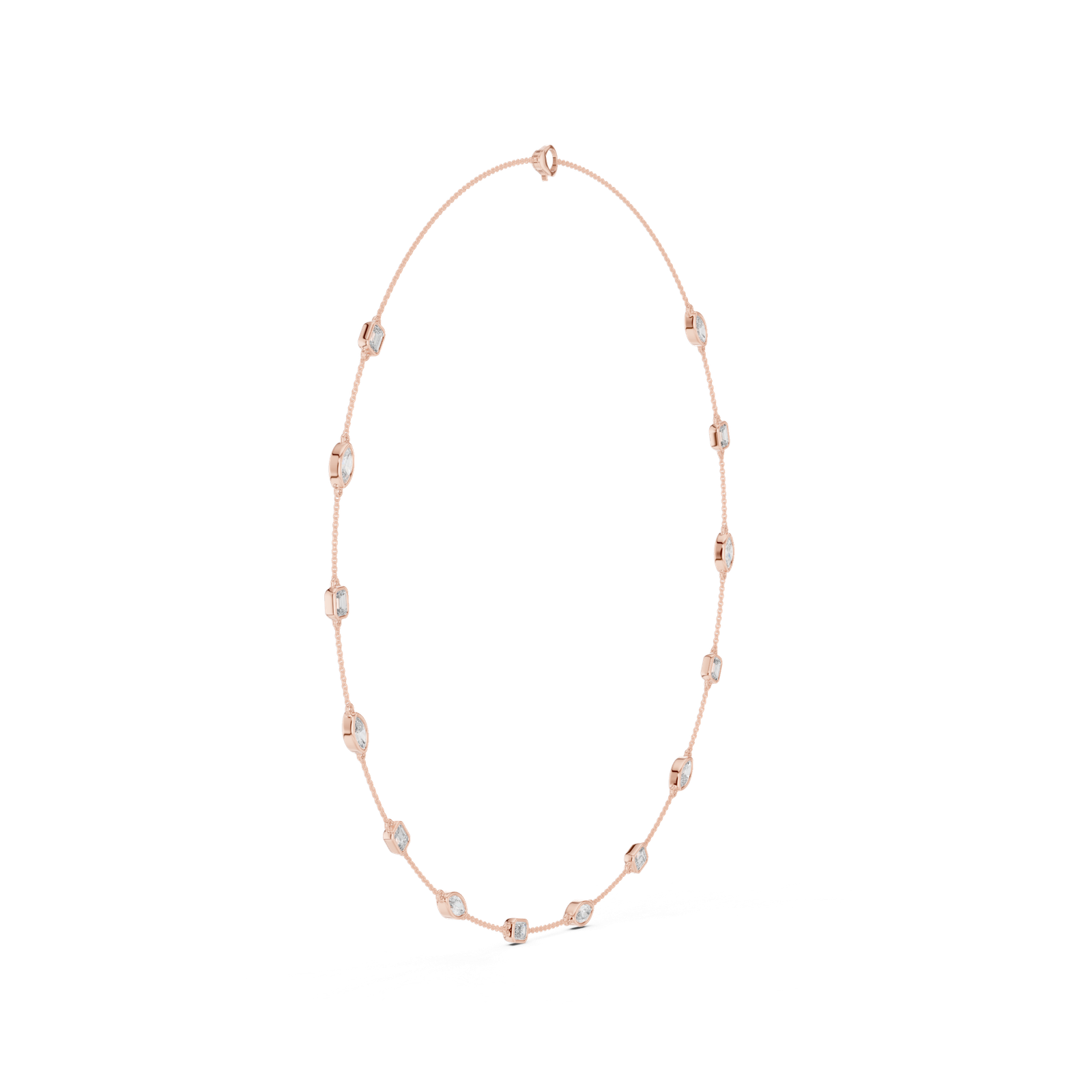 Infinity Diamond Station Necklace