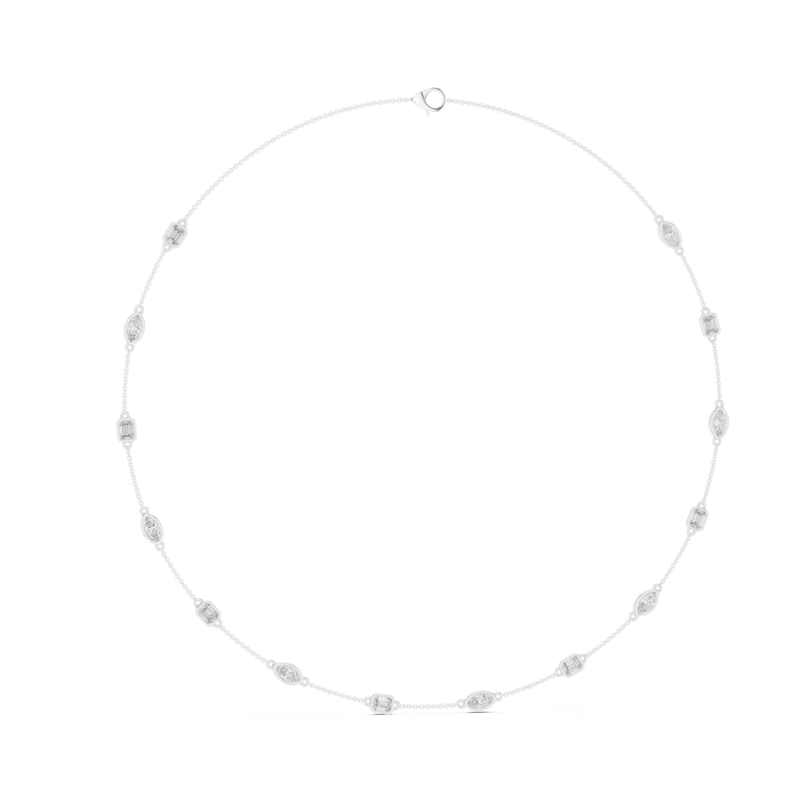 Infinity Diamond Station Necklace
