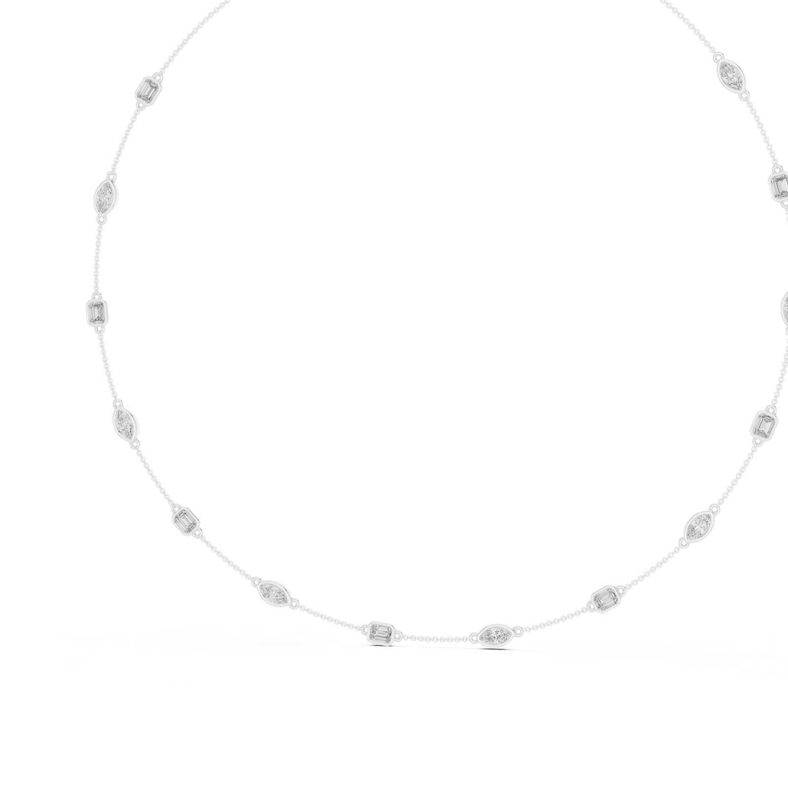 Infinity Diamond Station Necklace