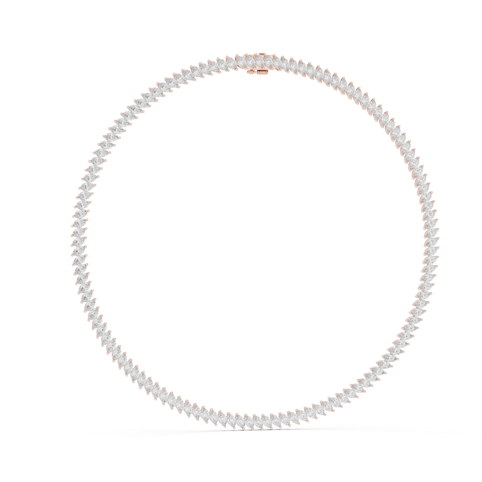 Marquise Diamond Tennis Necklace