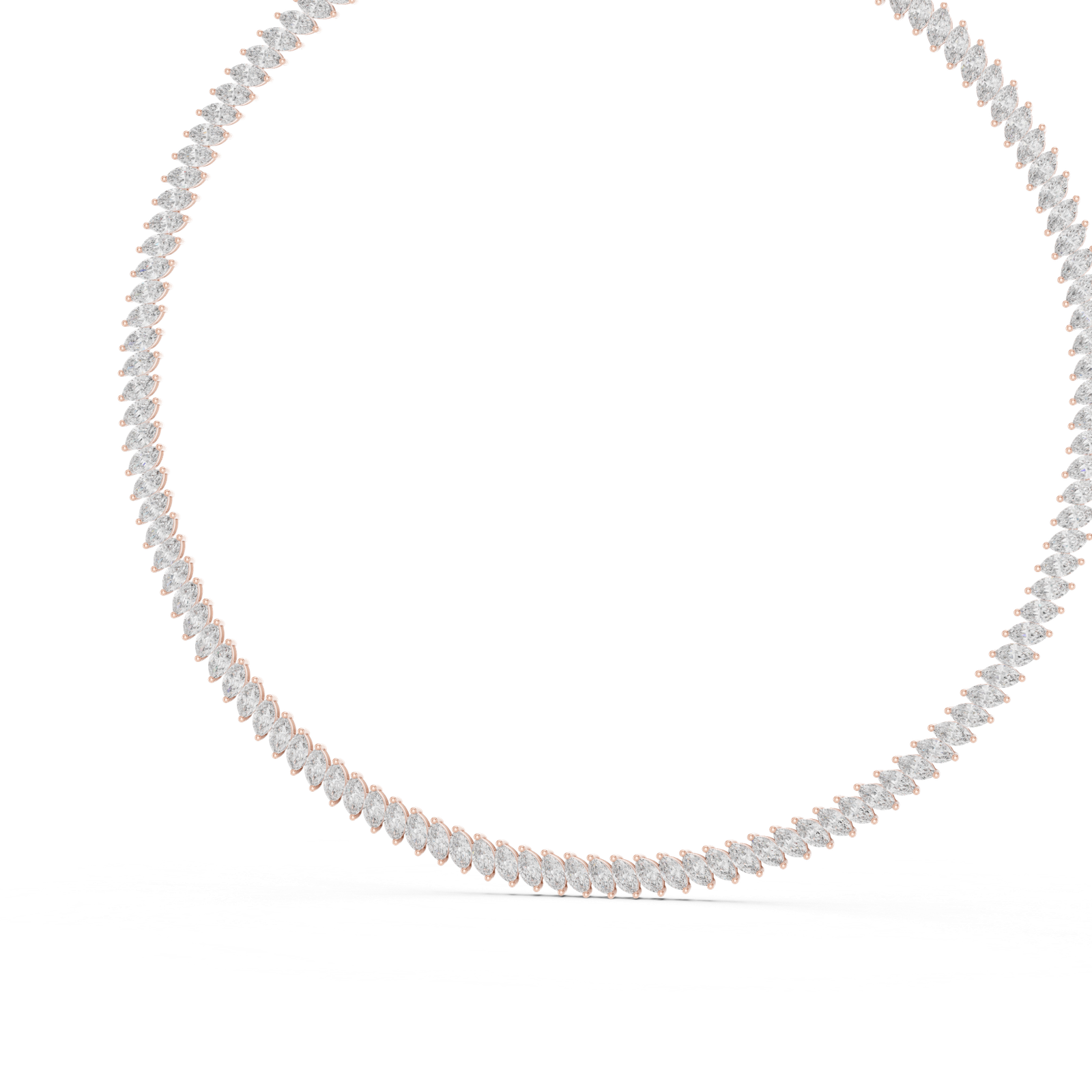 Marquise Diamond Tennis Necklace