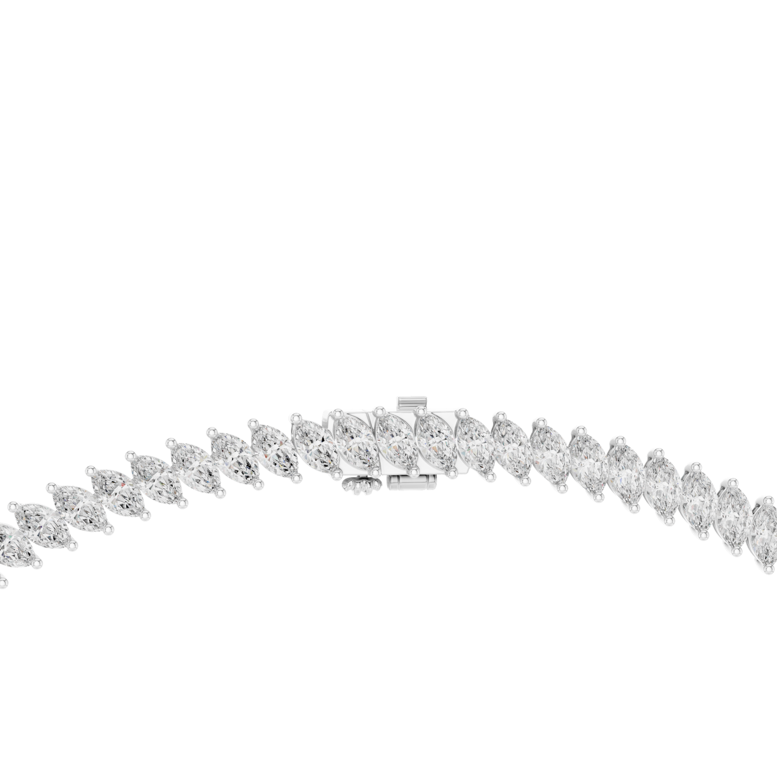 Marquise Diamond Tennis Necklace