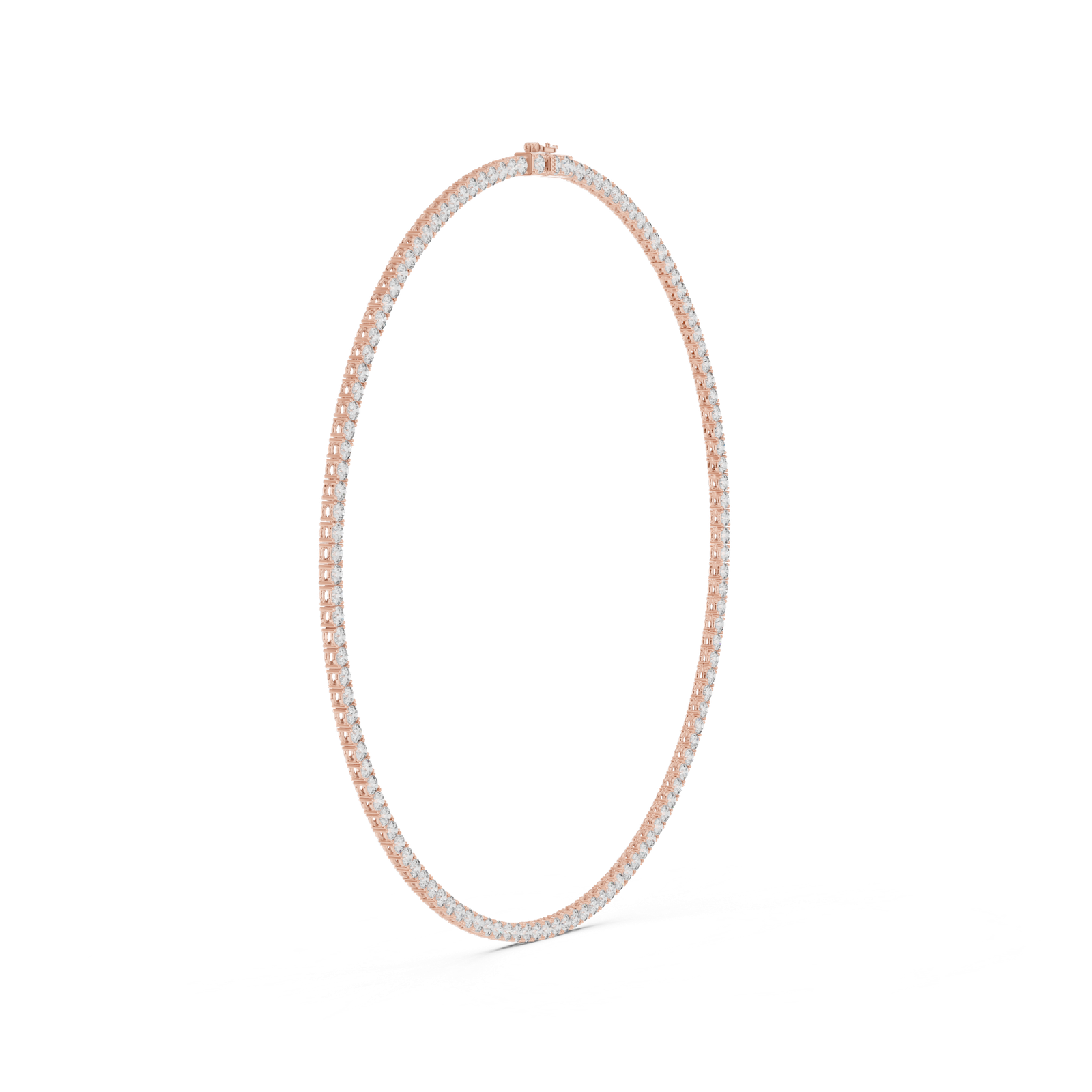 Classic Round Diamond Tennis Necklace
