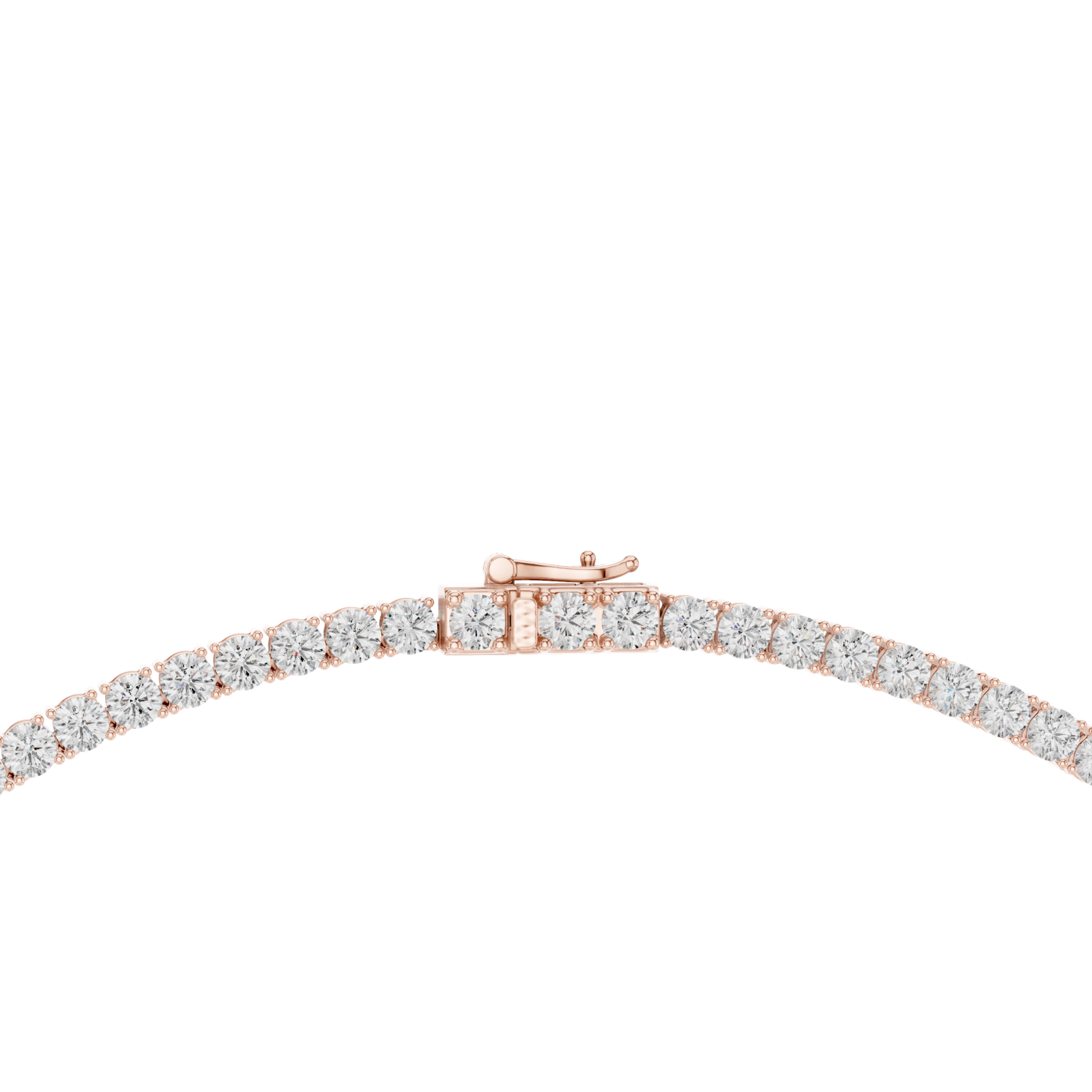 Classic Round Diamond Tennis Necklace