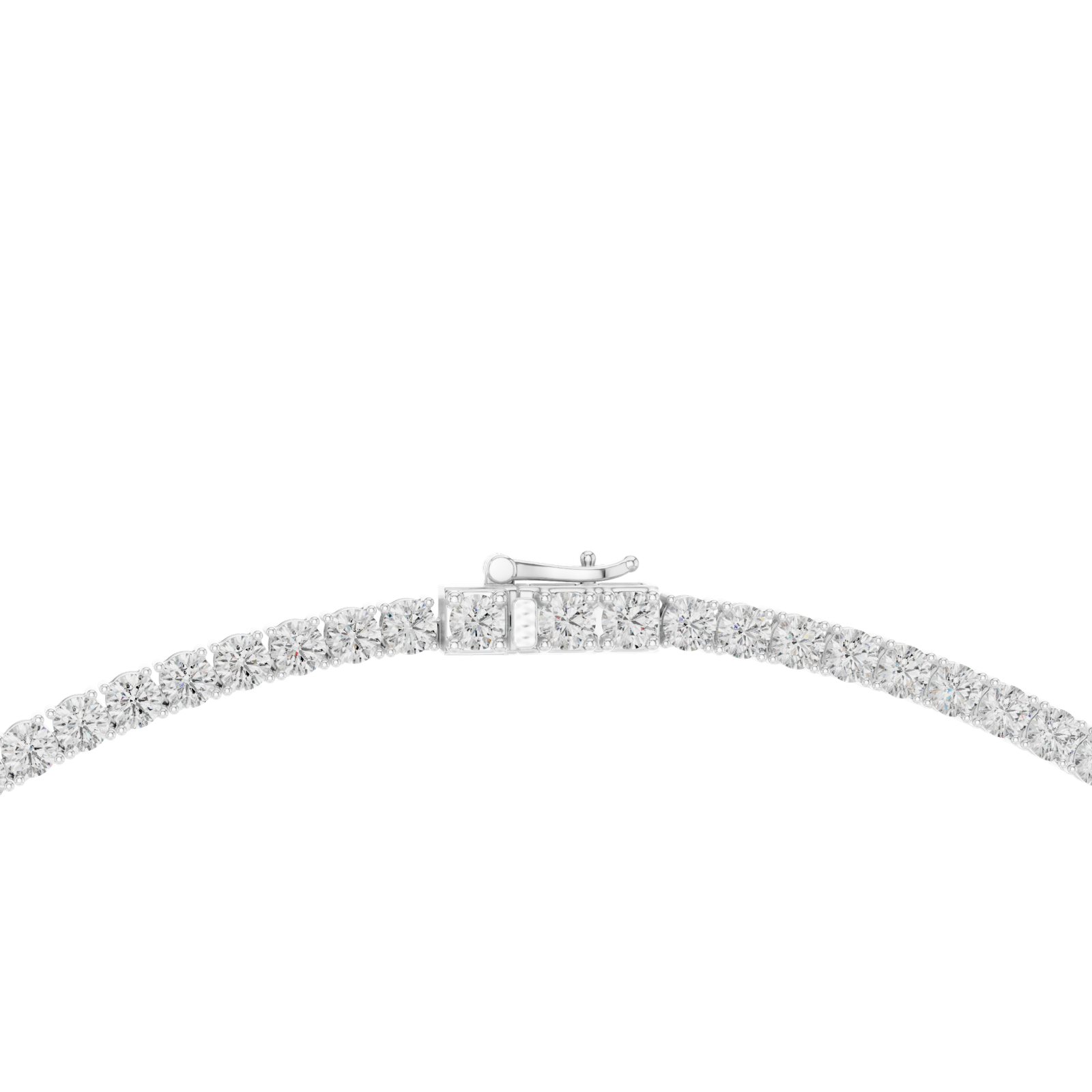 Classic Round Diamond Tennis Necklace