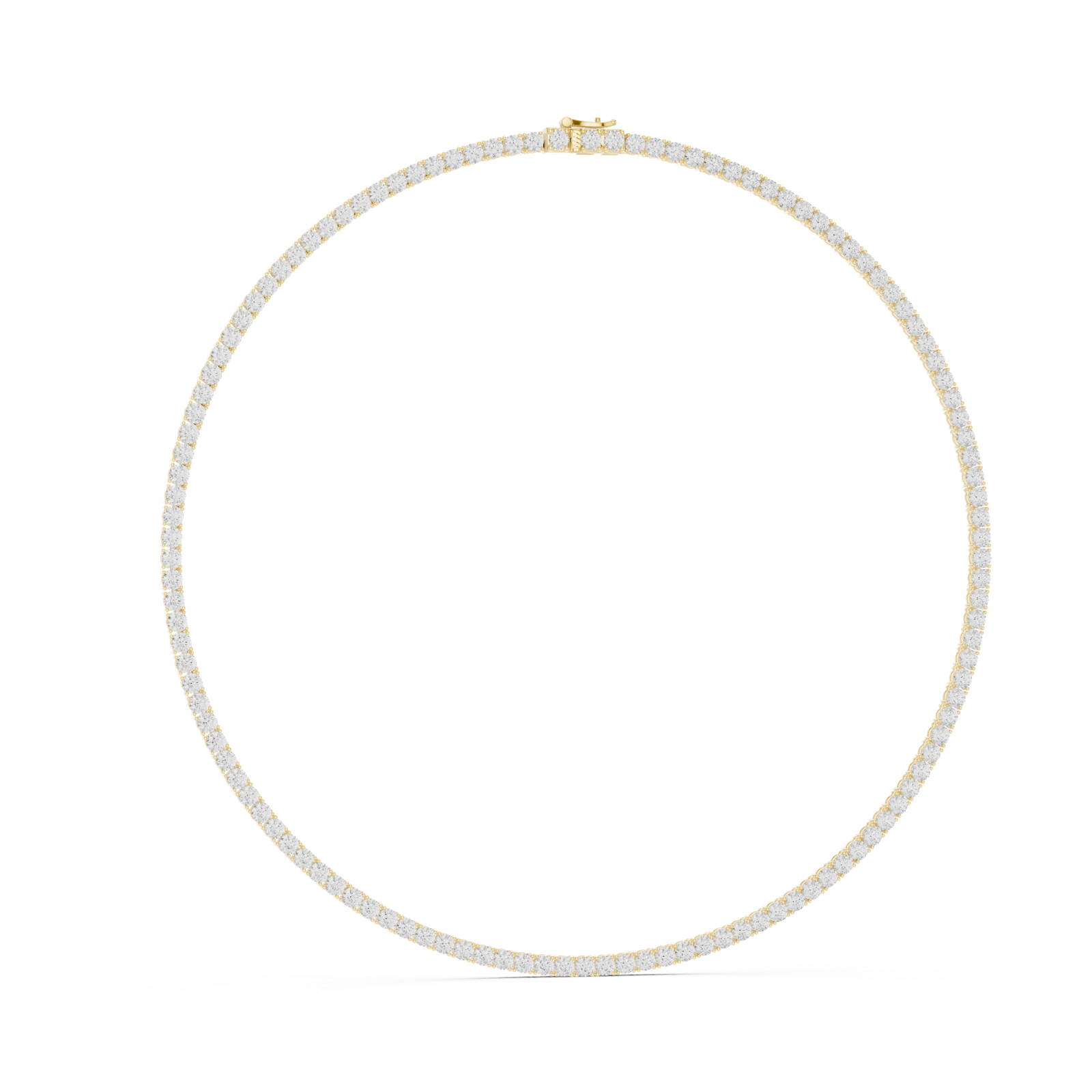 Classic Round Diamond Tennis Necklace