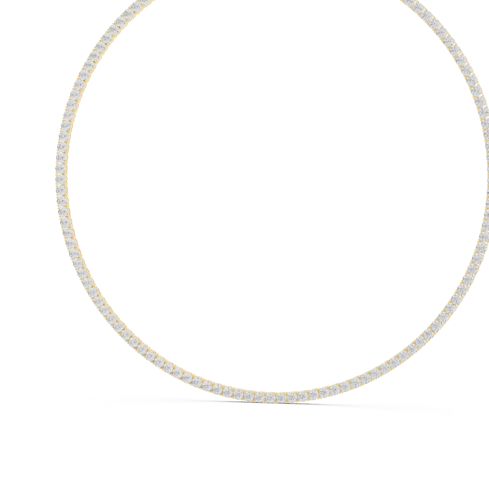 Classic Round Diamond Tennis Necklace