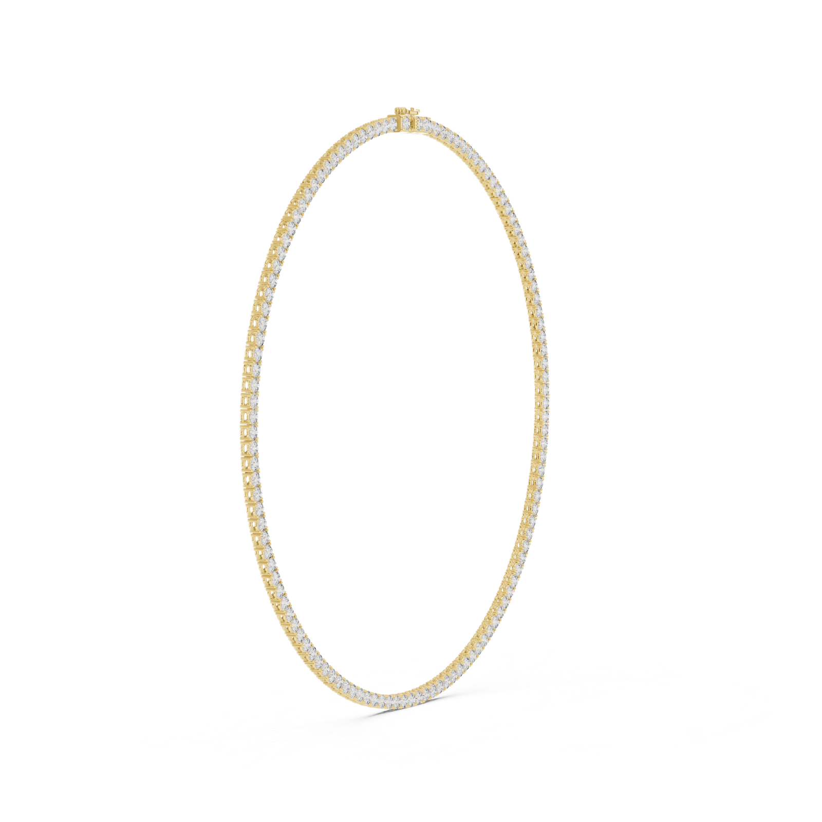 Classic Round Diamond Tennis Necklace
