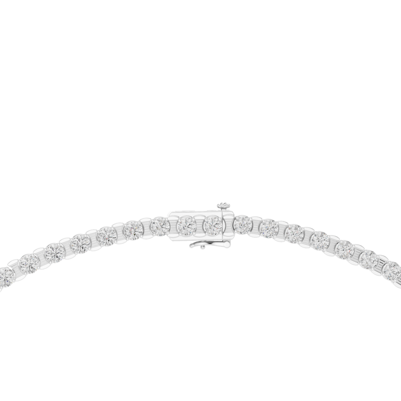 Bezel Set Diamond Necklace