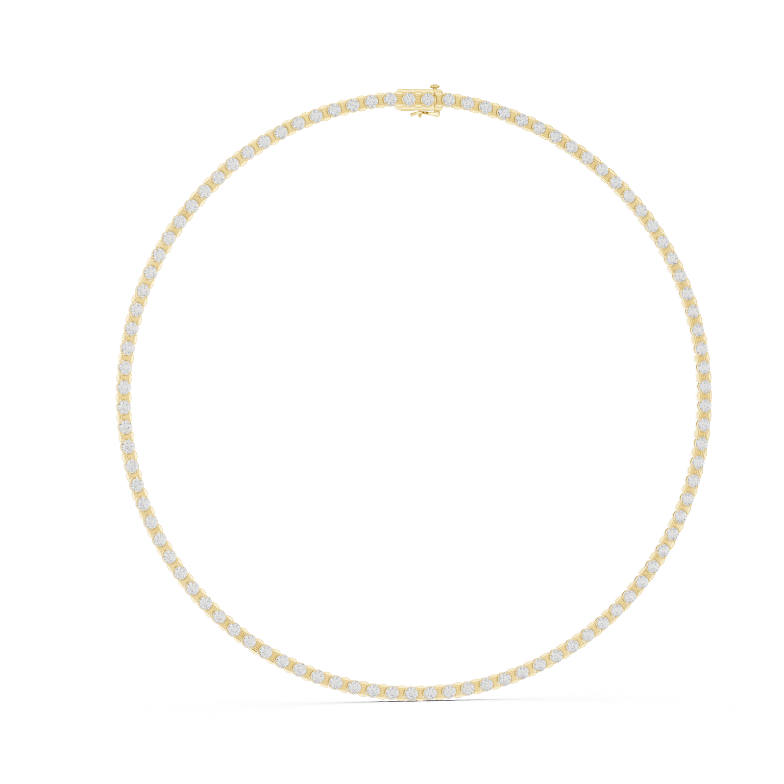 Bezel Set Diamond Necklace
