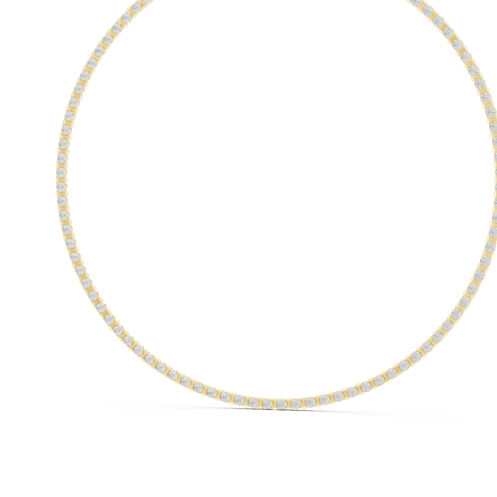 Bezel Set Diamond Necklace