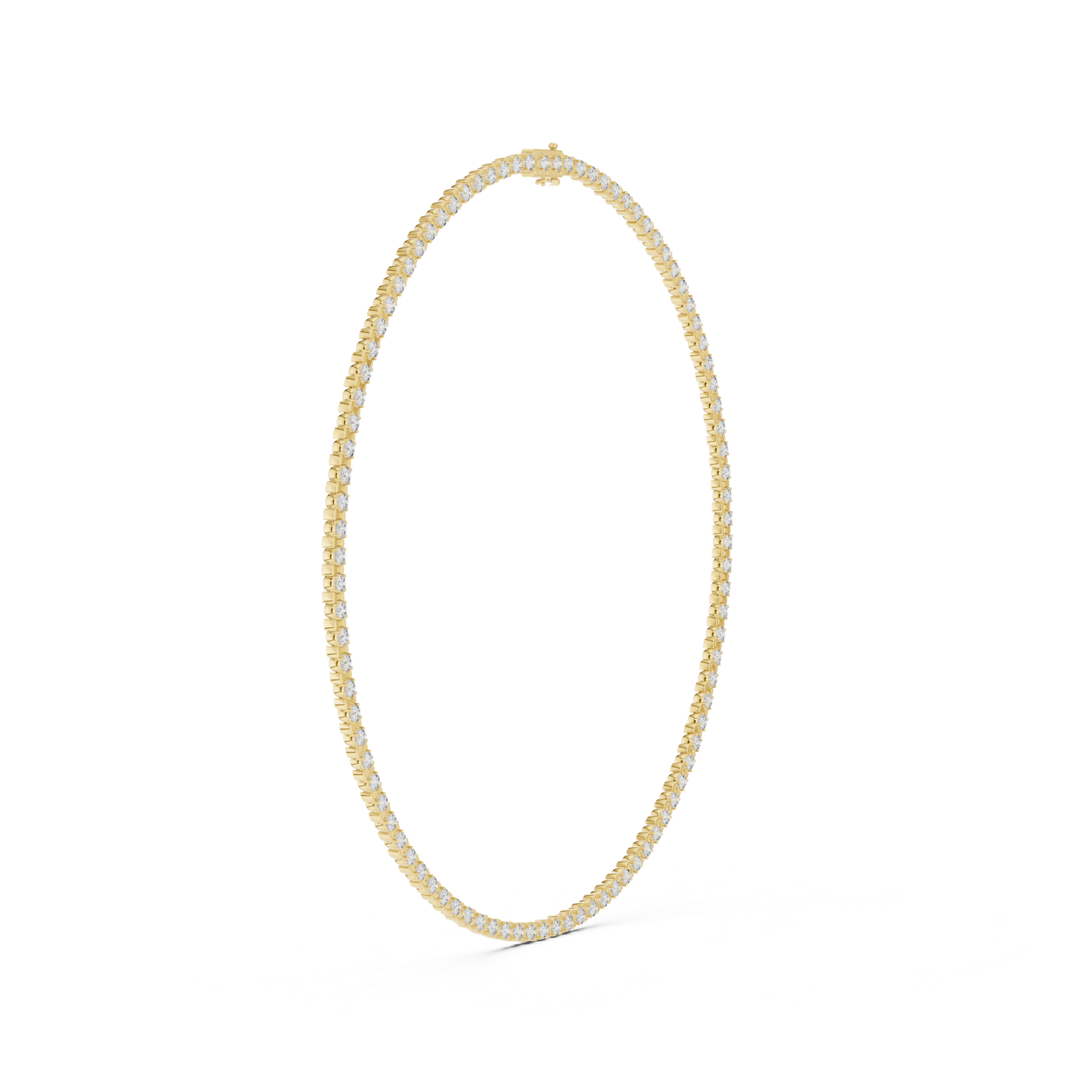 Bezel Set Diamond Necklace