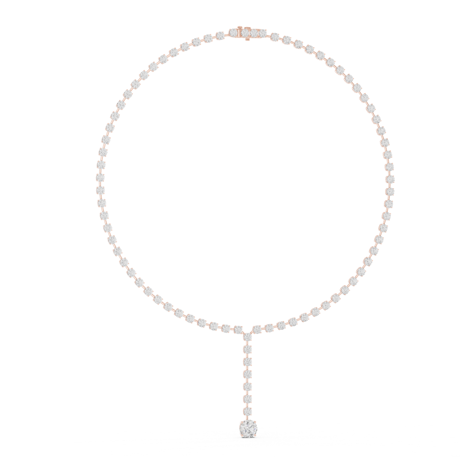 Solitaire Diamond Drop Necklace