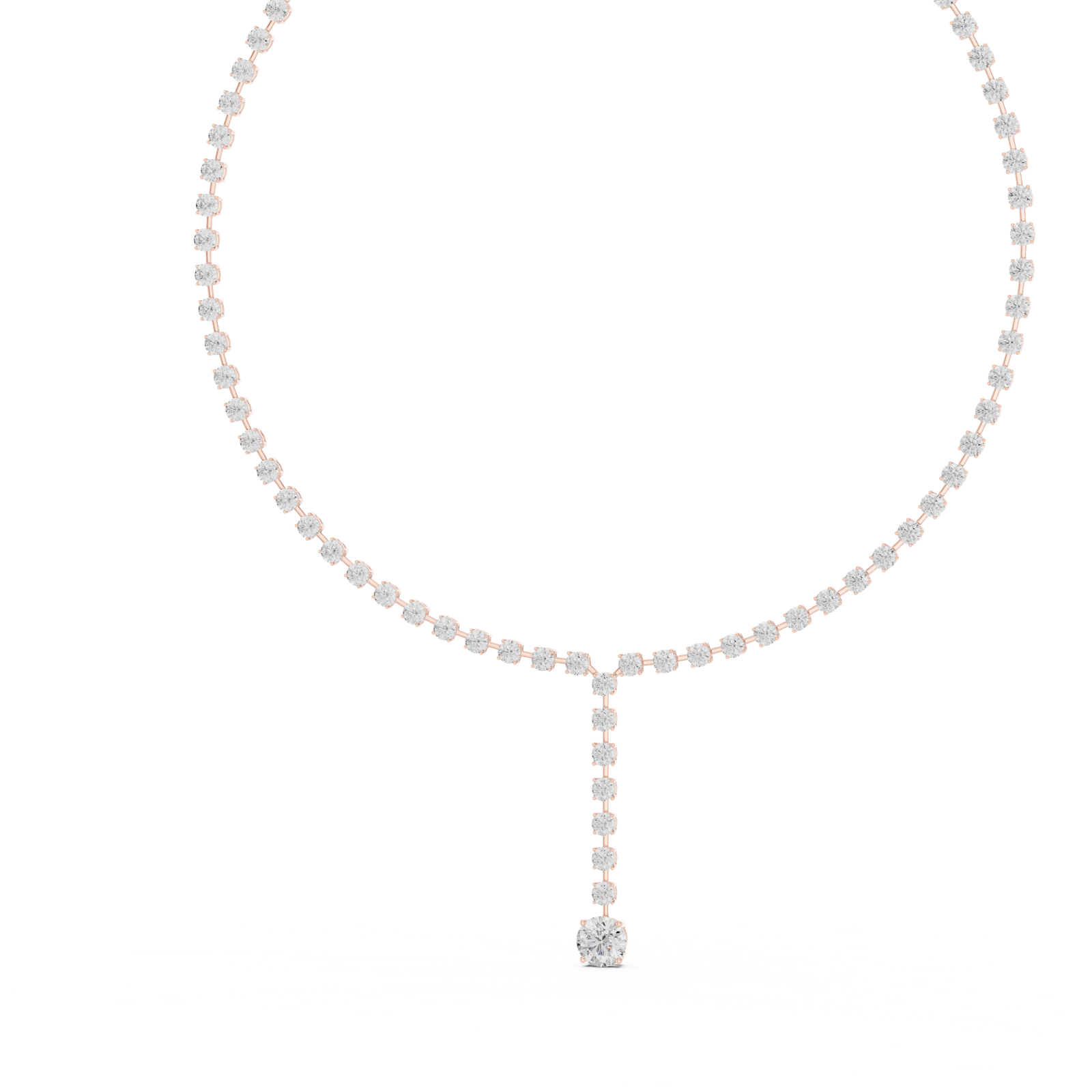 Solitaire Diamond Drop Necklace