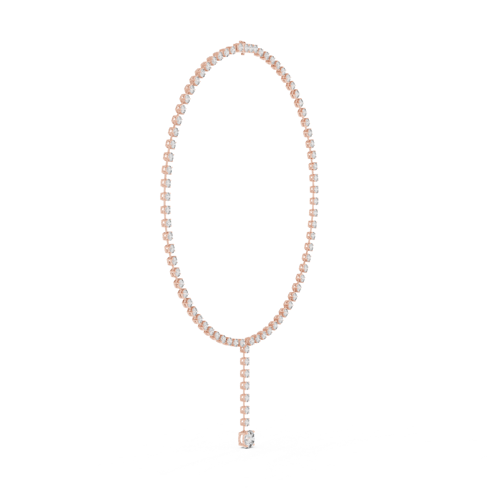Solitaire Diamond Drop Necklace
